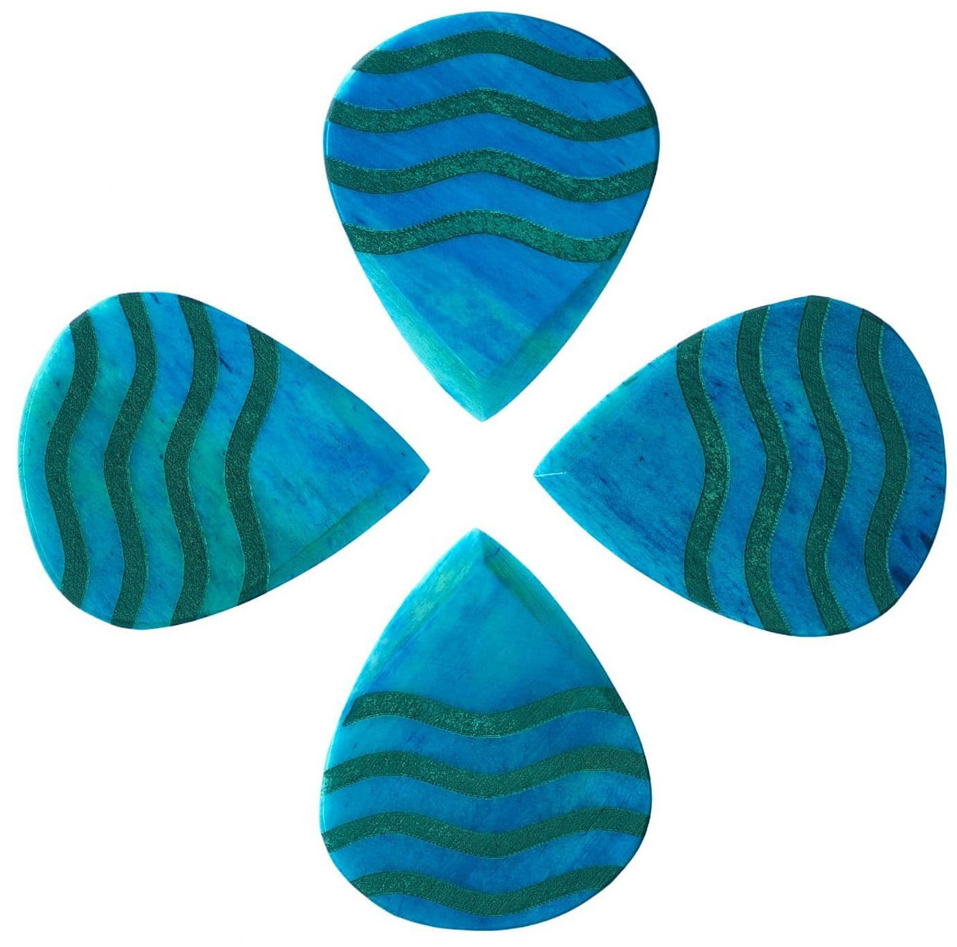 Levně Timber Tones Jazzy Tones Max Turquoise Bone 4-Pack