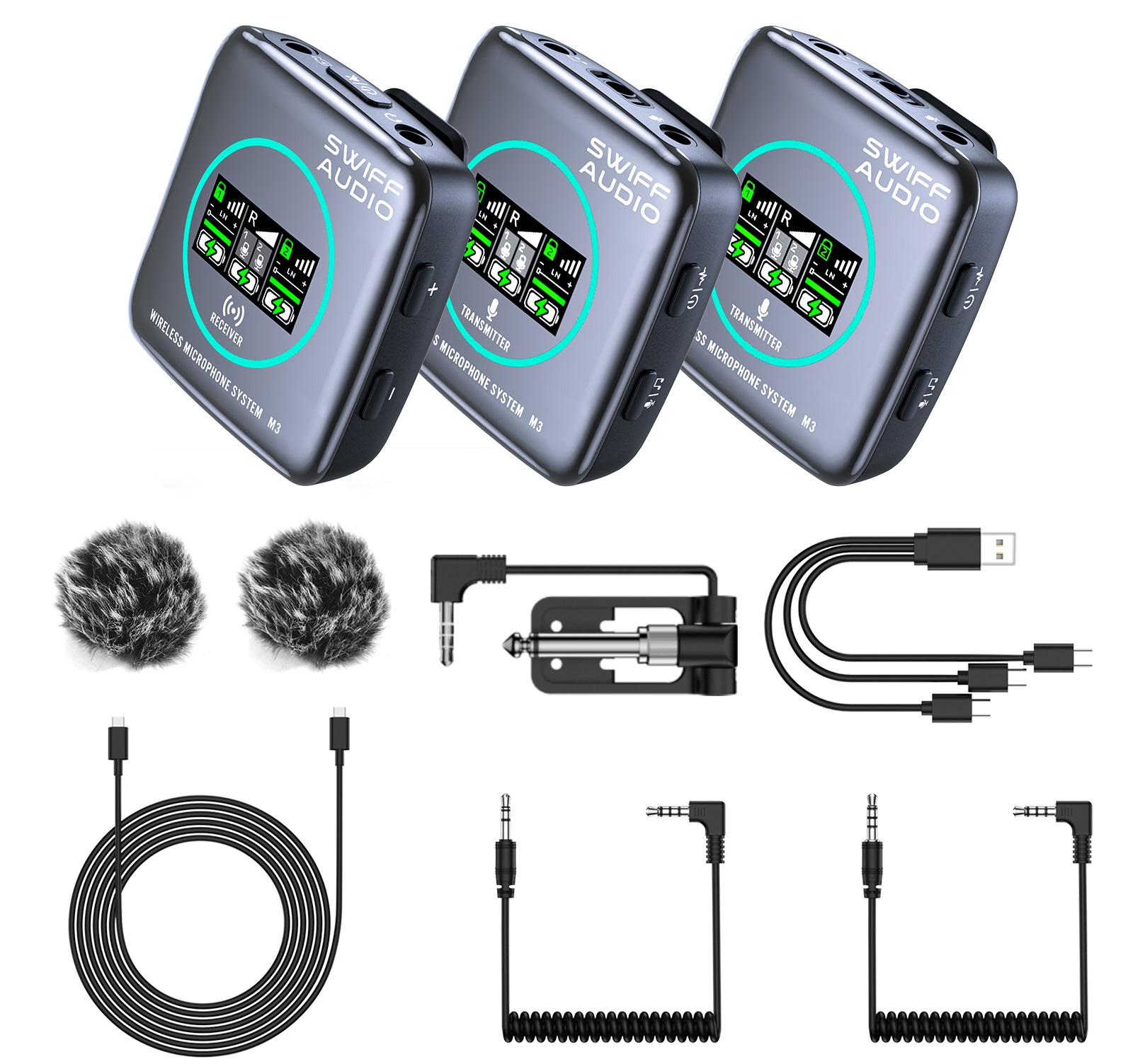 Swiff M3 PRO Wireles Microphone System (obrázek 5)