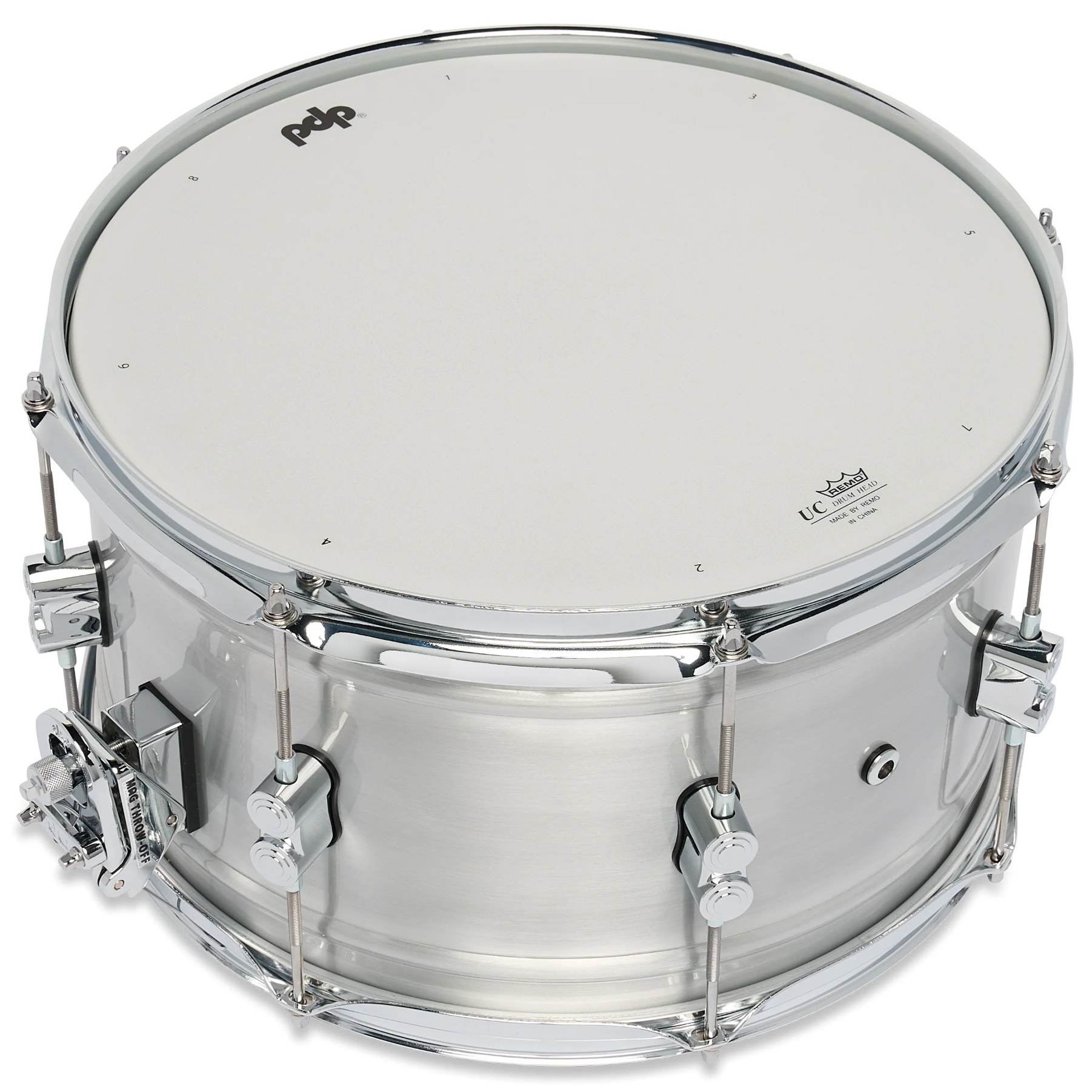 PDP 14" x 8" Concept Metal Satin Brushed Aluminium Snare Drum (obrázek 4)