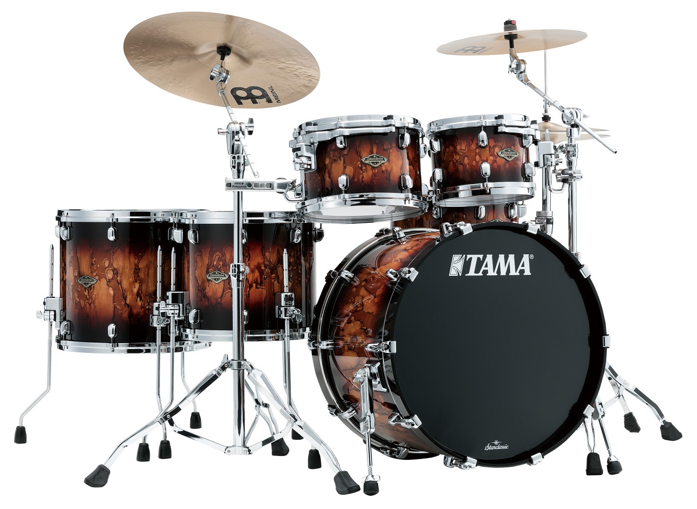 Tama Starclassic Walnut/Birch Lacquer Shell Molten Brown Burst Rock Se