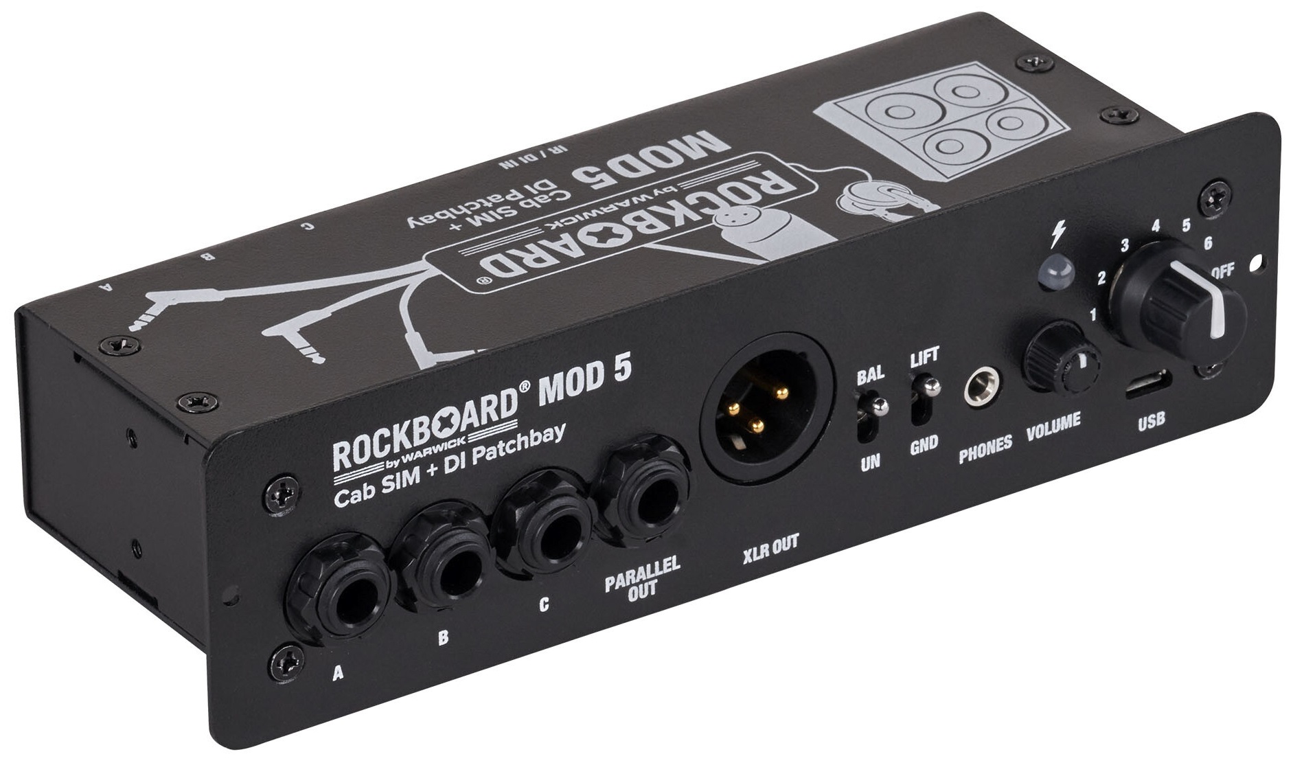 Rockboard MOD 5 - Cab SIM + DI Patchbay (obrázek 3)