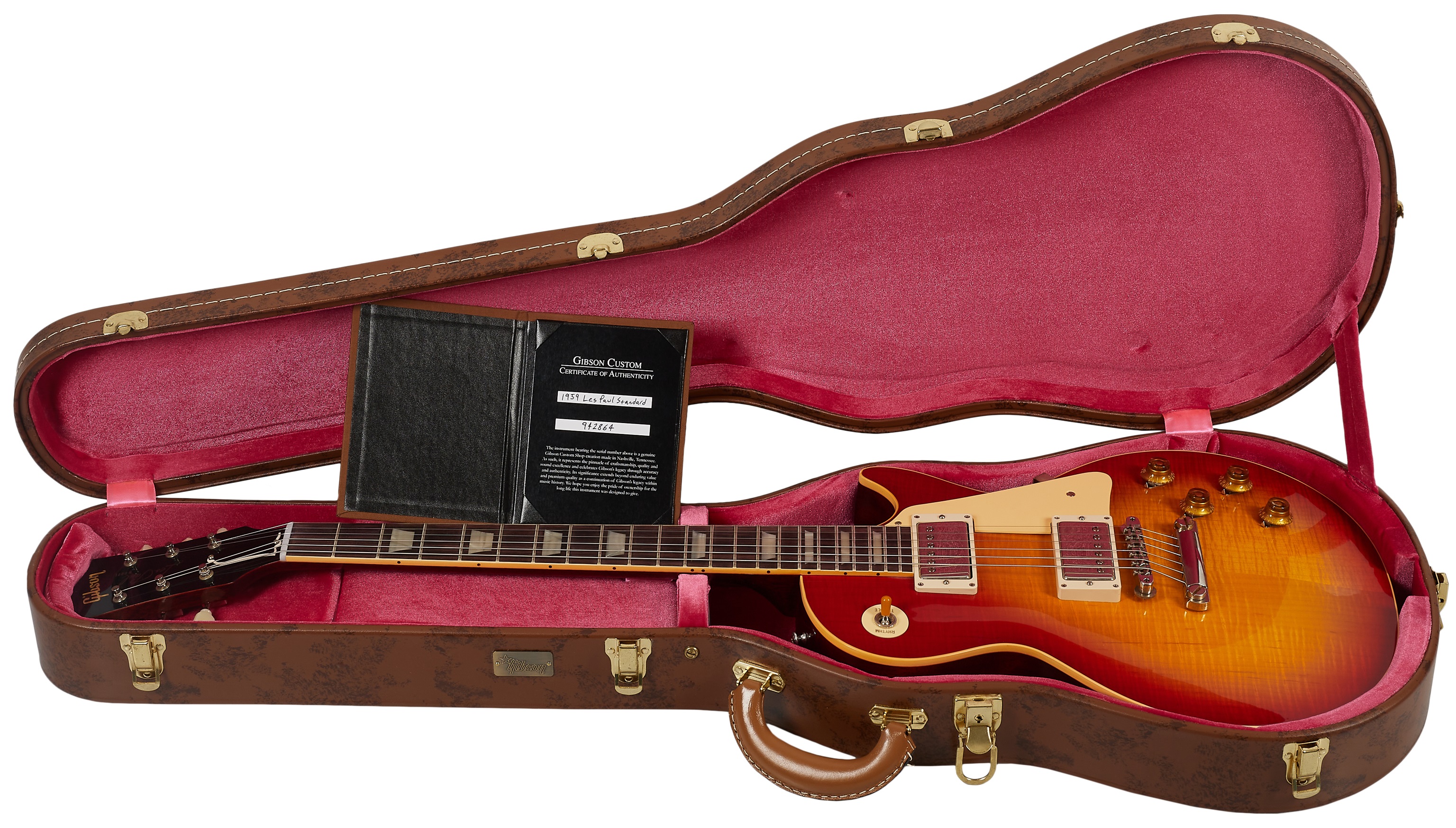 Gibson Custom 1959 Les Paul Standard Reissue VOS Washed Cherry Sunburs (obrázek 6)