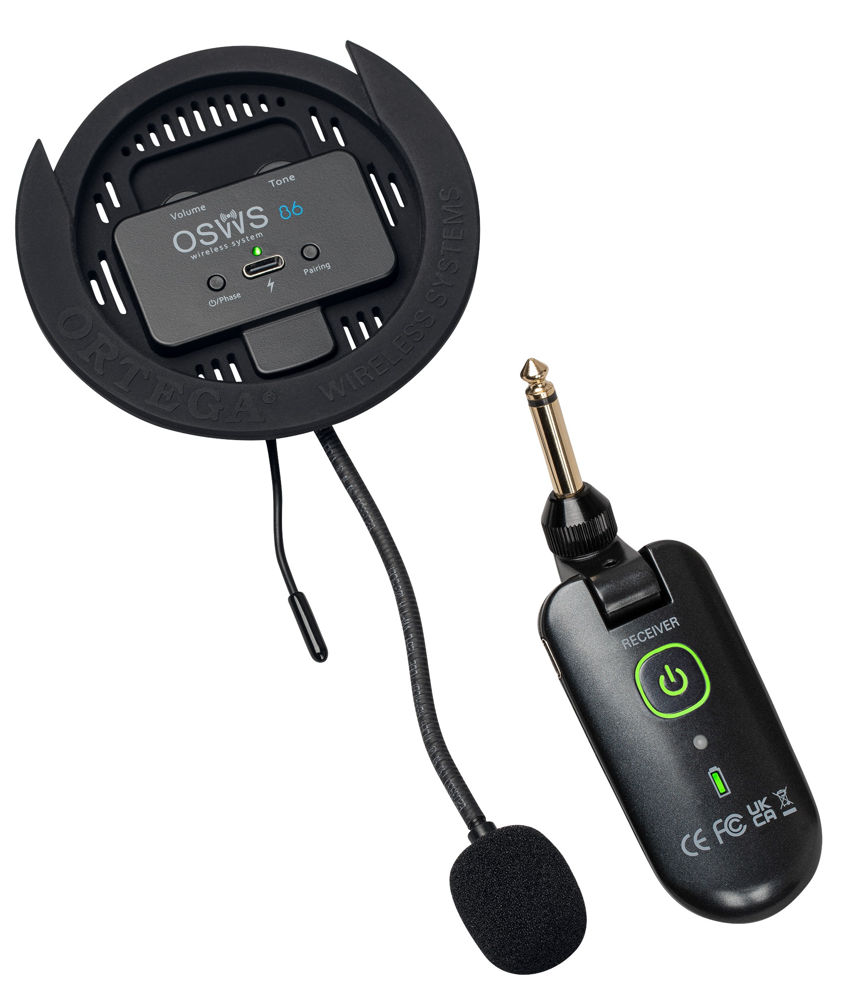 Levně Ortega Wireless Soundhole Pickup System 86 mm