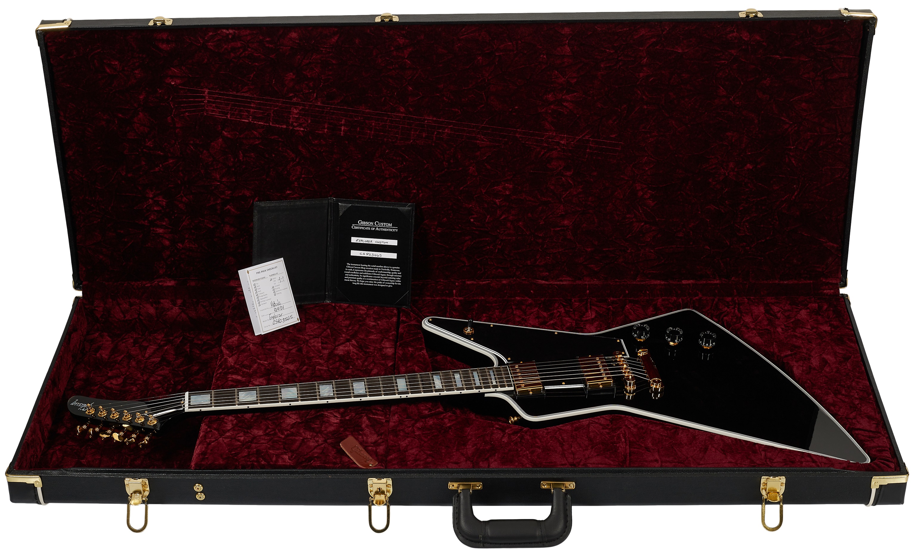 Gibson Custom Explorer Custom w/ Ebony Fingerboard Gloss Ebony (obrázek 6)
