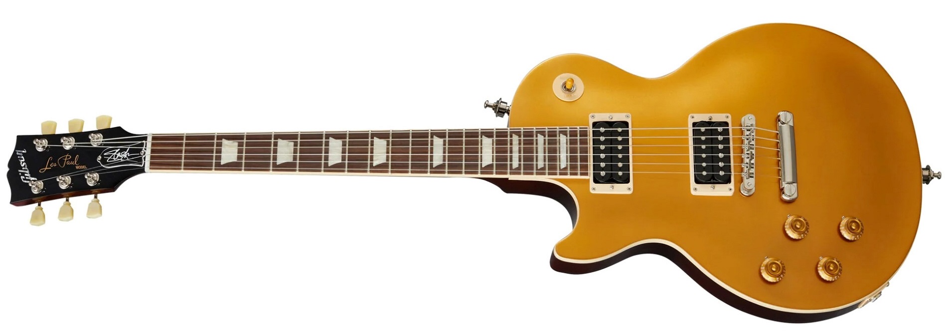 Levně Gibson Slash "Victoria" Les Paul Standard LH Goldtop Dark Back
