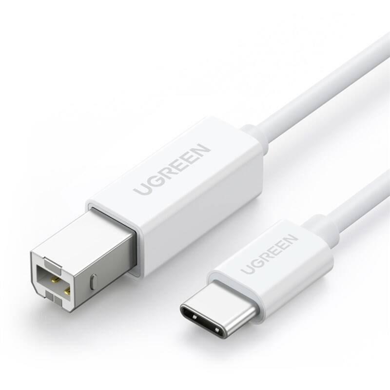 Levně Ugreen 40417 USB-C to USB 2.0 Print Cable 1,5m White