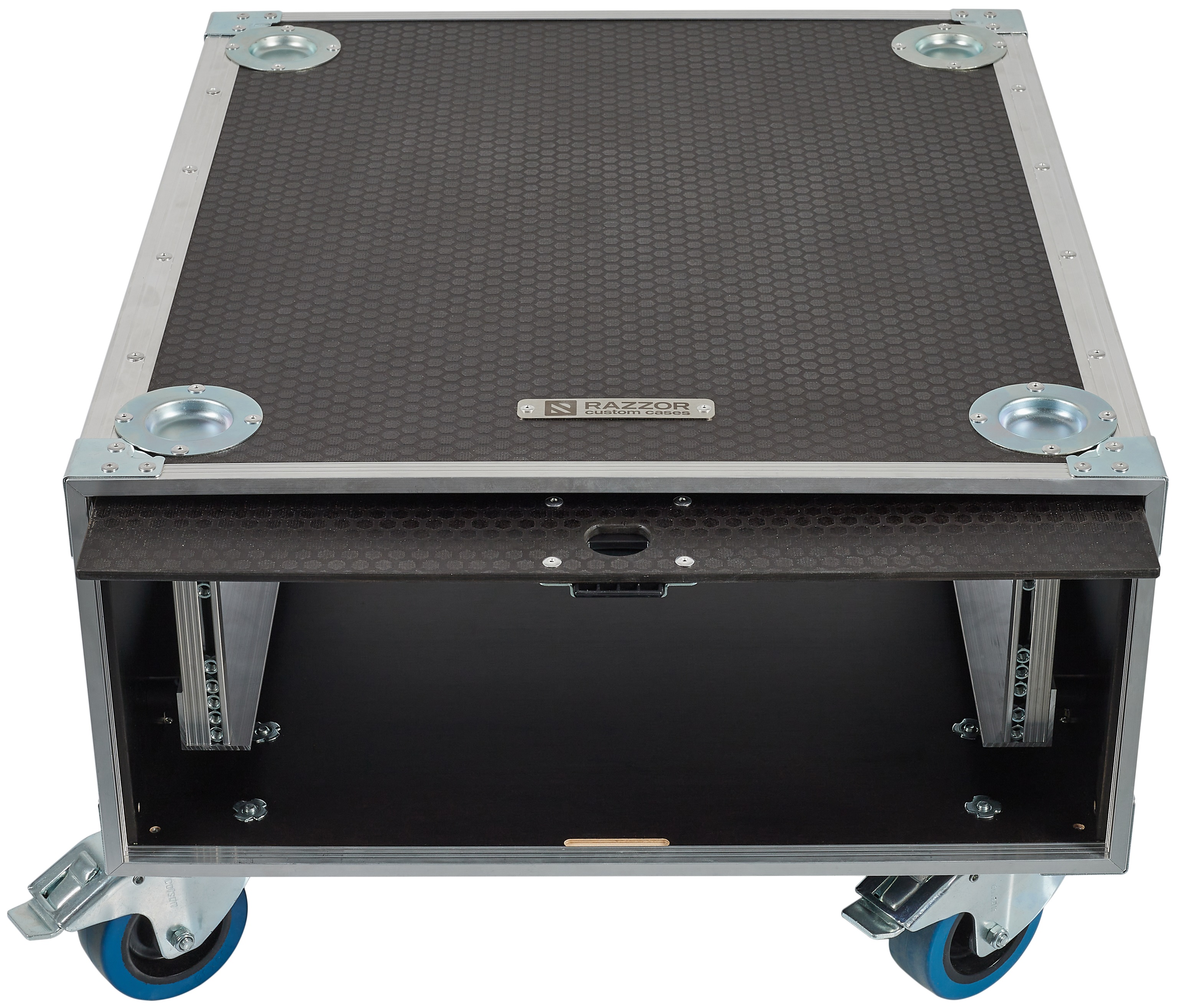 Razzor Cases HEXA 4U sliding door rack 512, odpružený, se 100mm bržděn (obrázek 5)