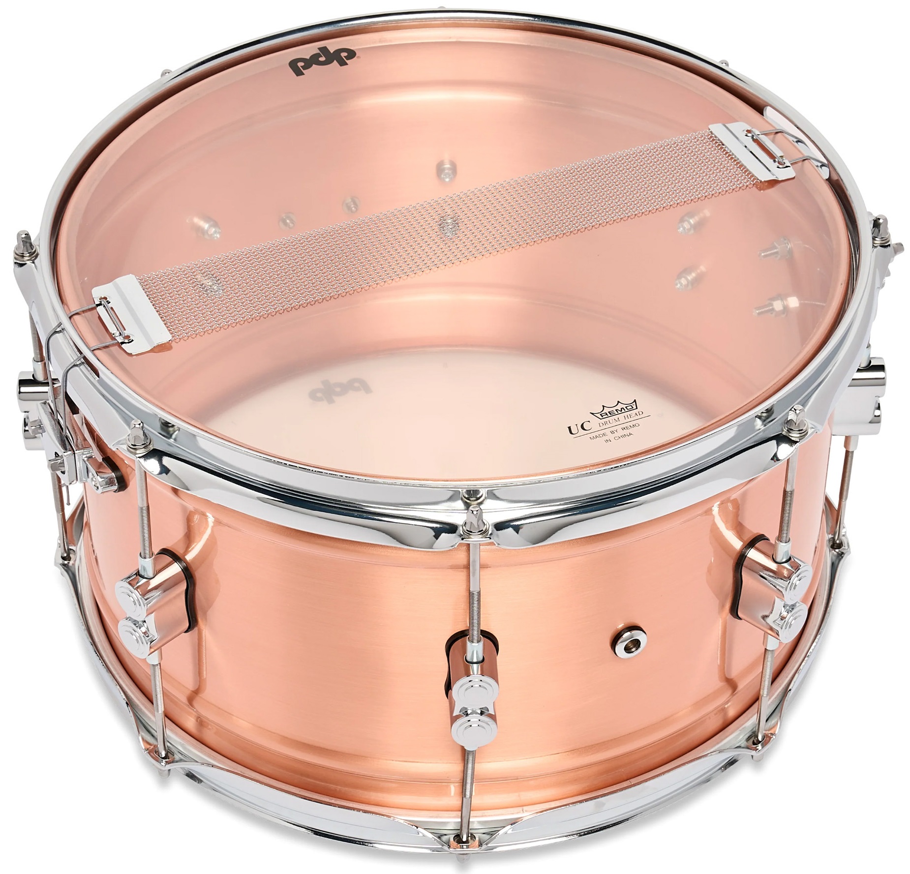 PDP 14" x 8" Concept Metal Satin Brushed Copper Snare Drum (obrázek 5)