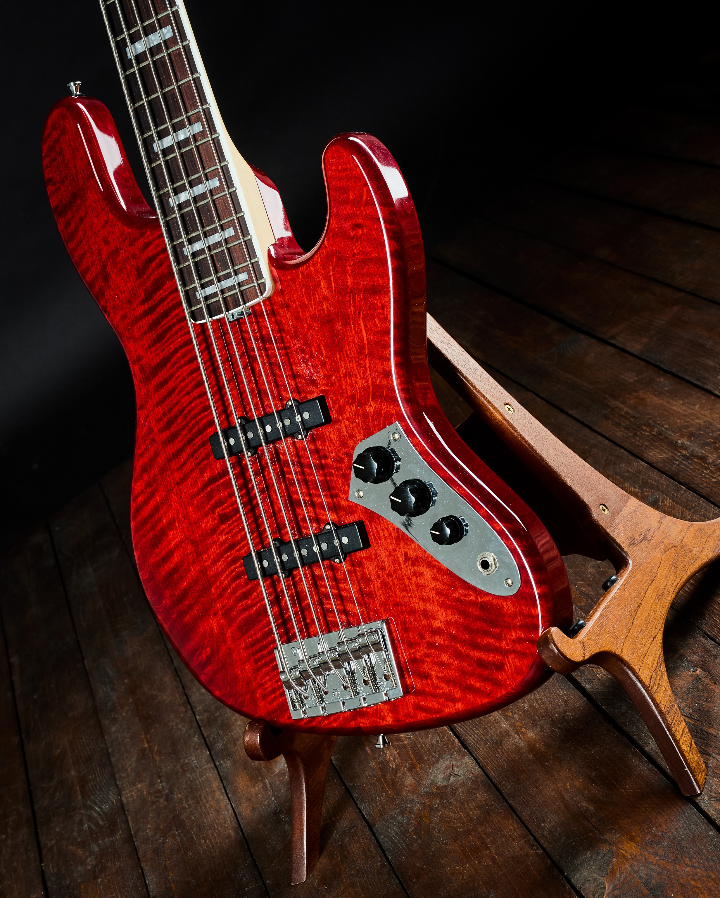 Papež Jazz Bass 5 Custom Trans Red (obrázek 4)