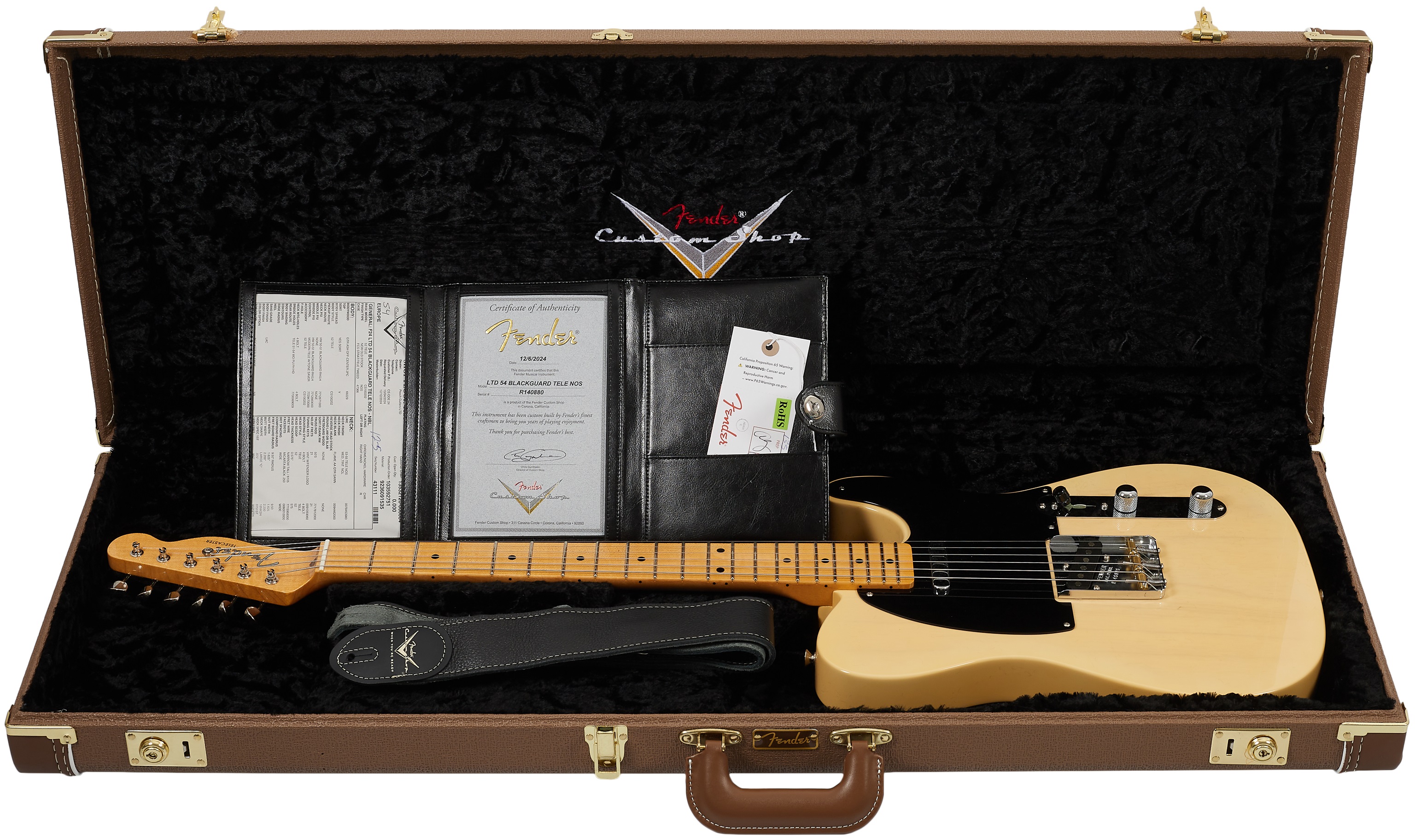 Fender Custom Shop 54 Telecaster NOS Nocaster Blonde (obrázek 6)