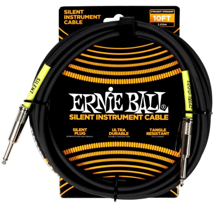 Levně Ernie Ball Classic Silent Instrument Cable Straight/Straight 10ft Blac