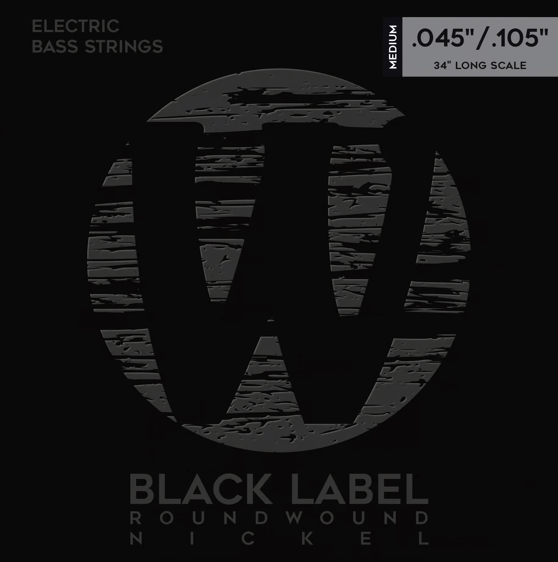 Warwick Black Label Nickel-Plated Steel 4 Medium .045-.105
