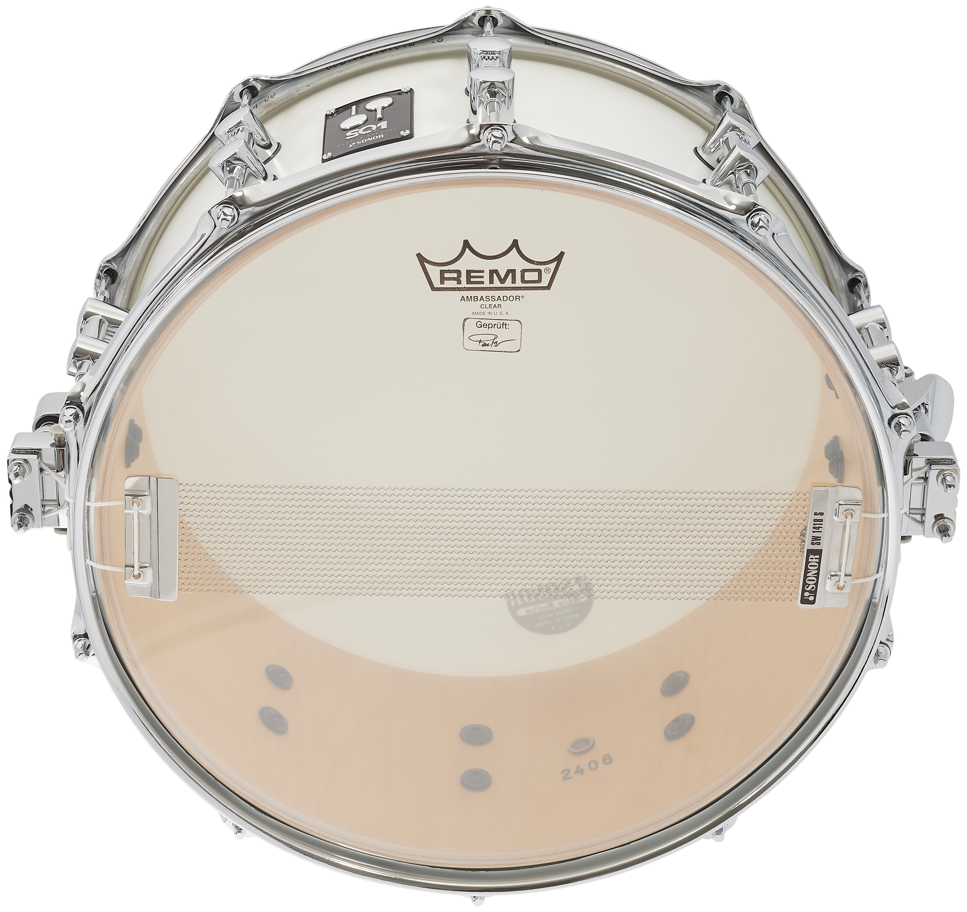 Sonor 14" x 6,5" SQ1 Satin Pure White (obrázek 5)