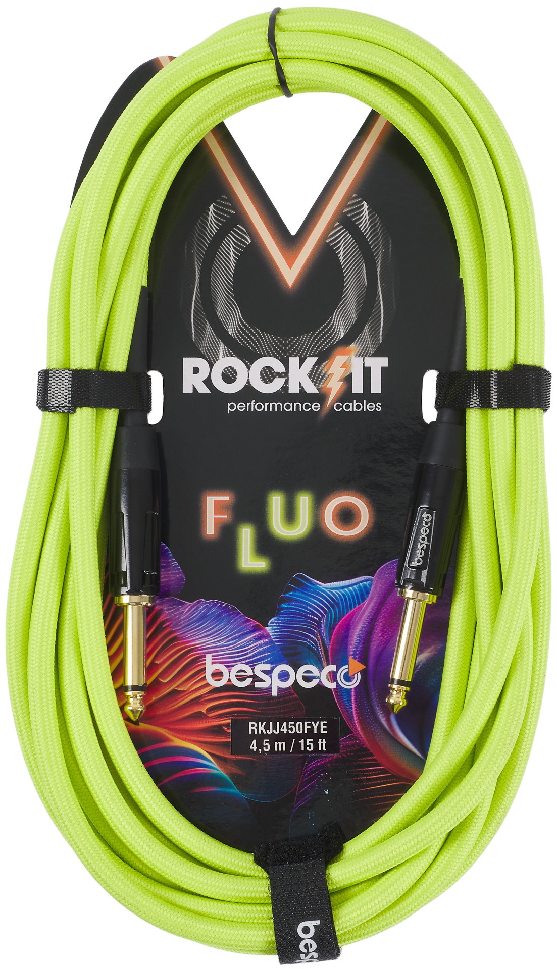 Levně Bespeco ROCKIT FLUO Yellow 4,5 m