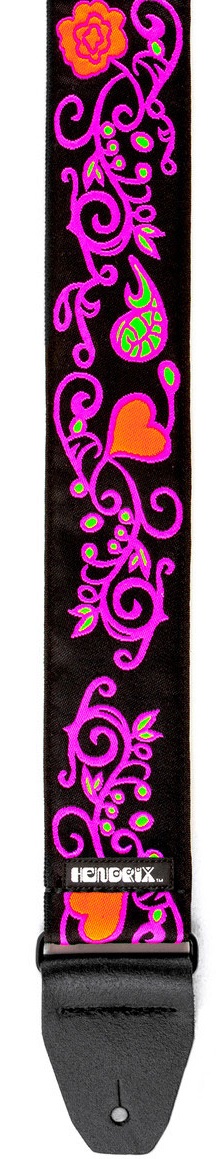 Dunlop Jimi Hendrix Blacklight Monterey Pink Strap (obrázek 3)