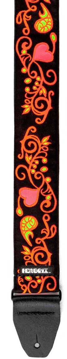 Dunlop Jimi Hendrix Blacklight Monterey Orange Strap (obrázek 3)