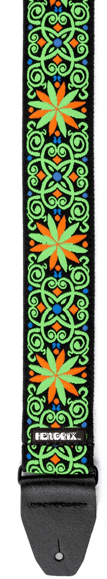 Dunlop Jimi Hendrix Blacklight Fillmore Green Strap (obrázek 3)