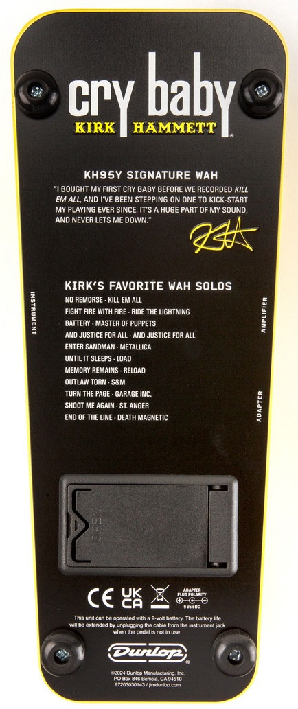 Dunlop Kirk Hammett Cry Baby Wah Yellow Sparkle Edition (obrázek 6)