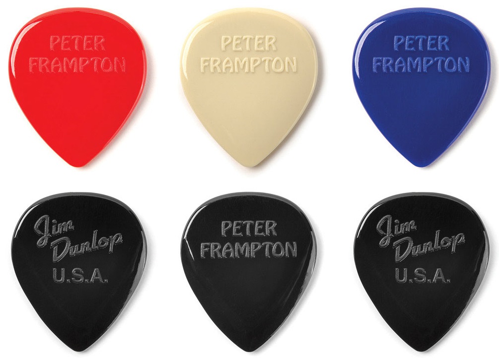 Levně Dunlop Peter Frampton Vintage Jazz Teardrop Pick - 6 Pack