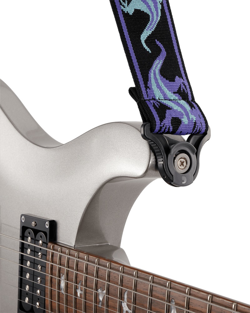 D'Addario Auto Lock Vintage Green/Blue Lizards (obrázek 4)