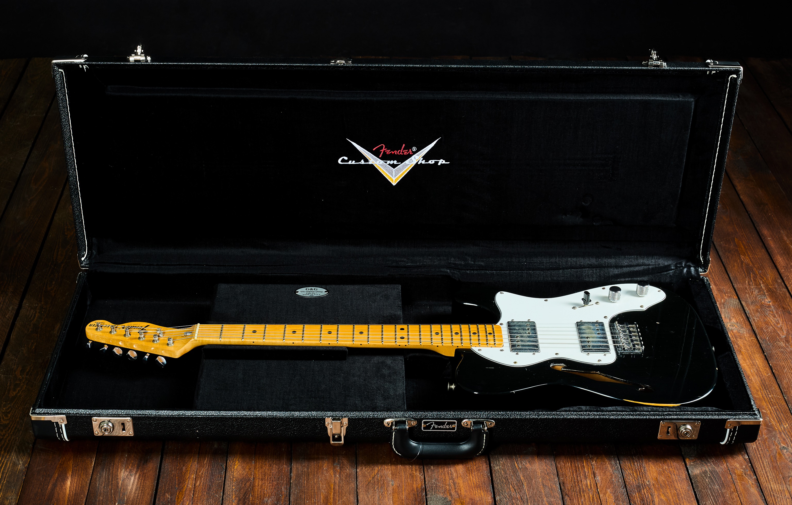 Fender 1974 Thinline Telecaster Custom Color Black (obrázek 8)