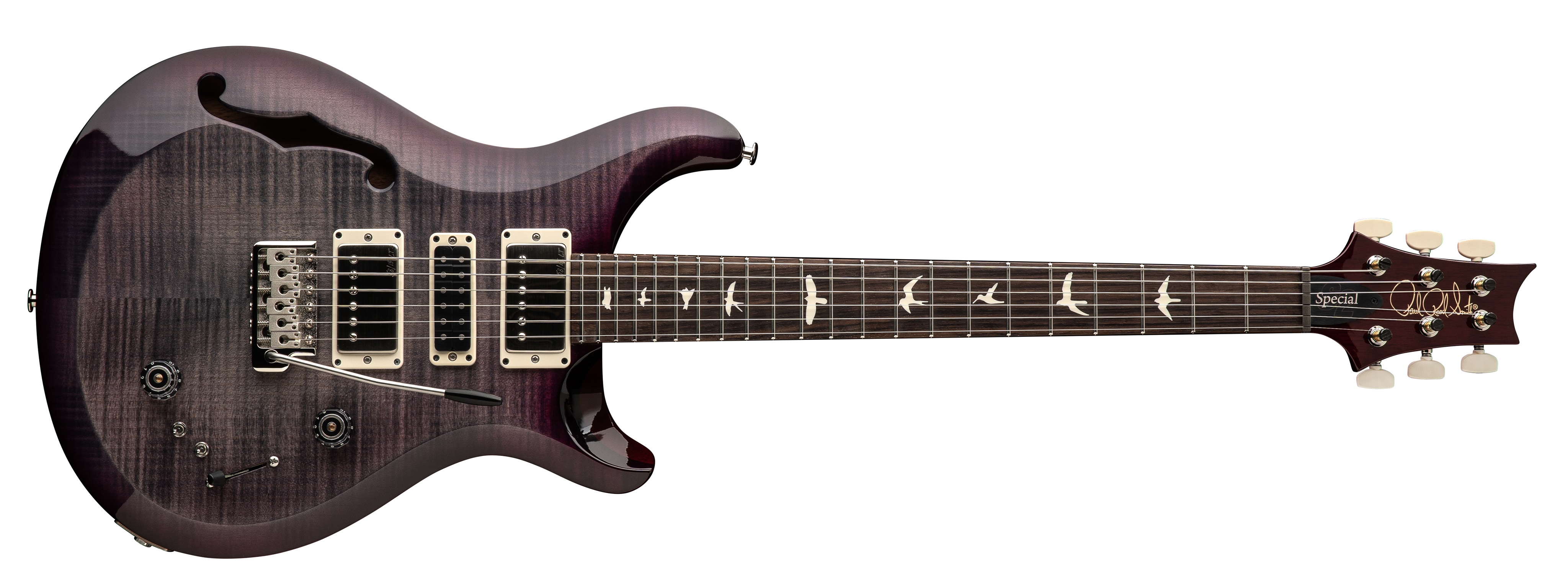PRS S2 Special Semi-Hollow Faded Gray Black Purple Burst