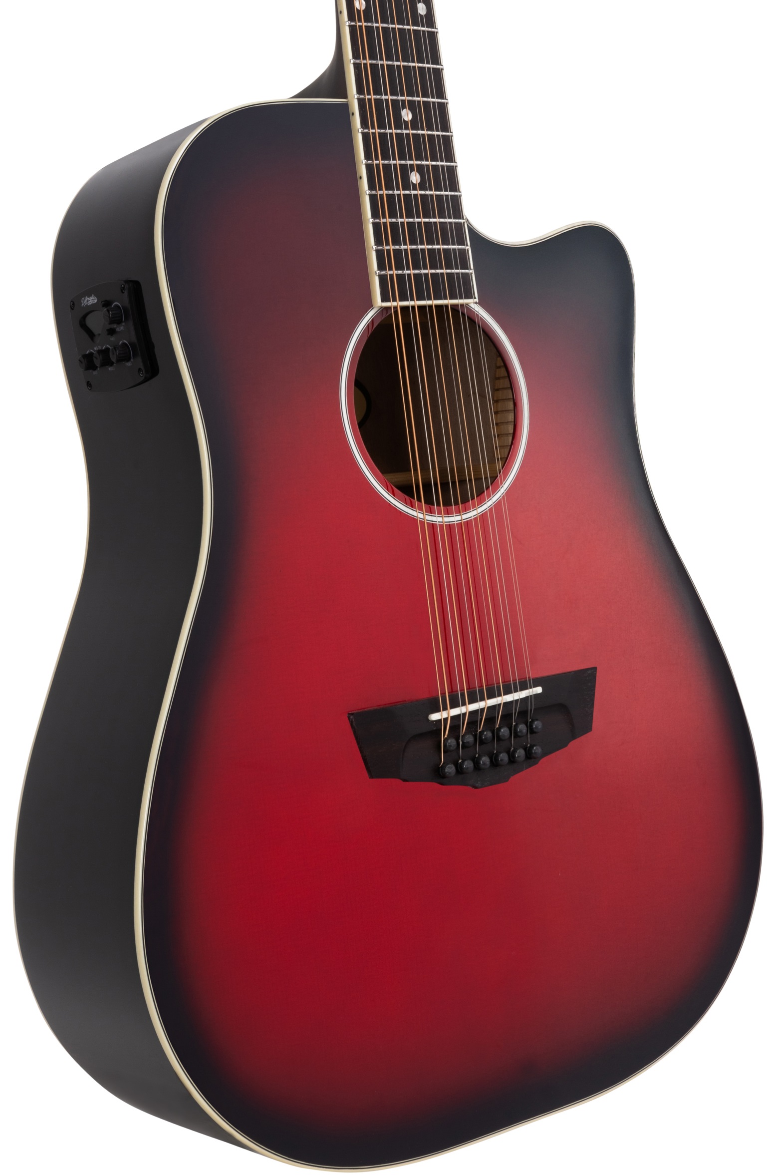 D'Angelico Premier Bowery 12 LS Black Cherry Burst (obrázek 3)