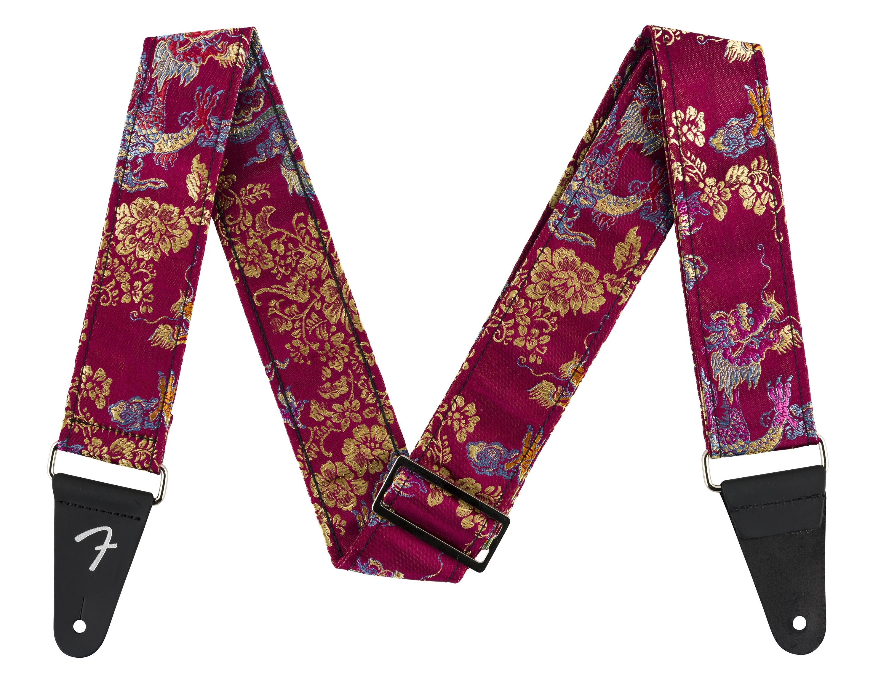 Levně Fender Satin Dragon Strap Wine
