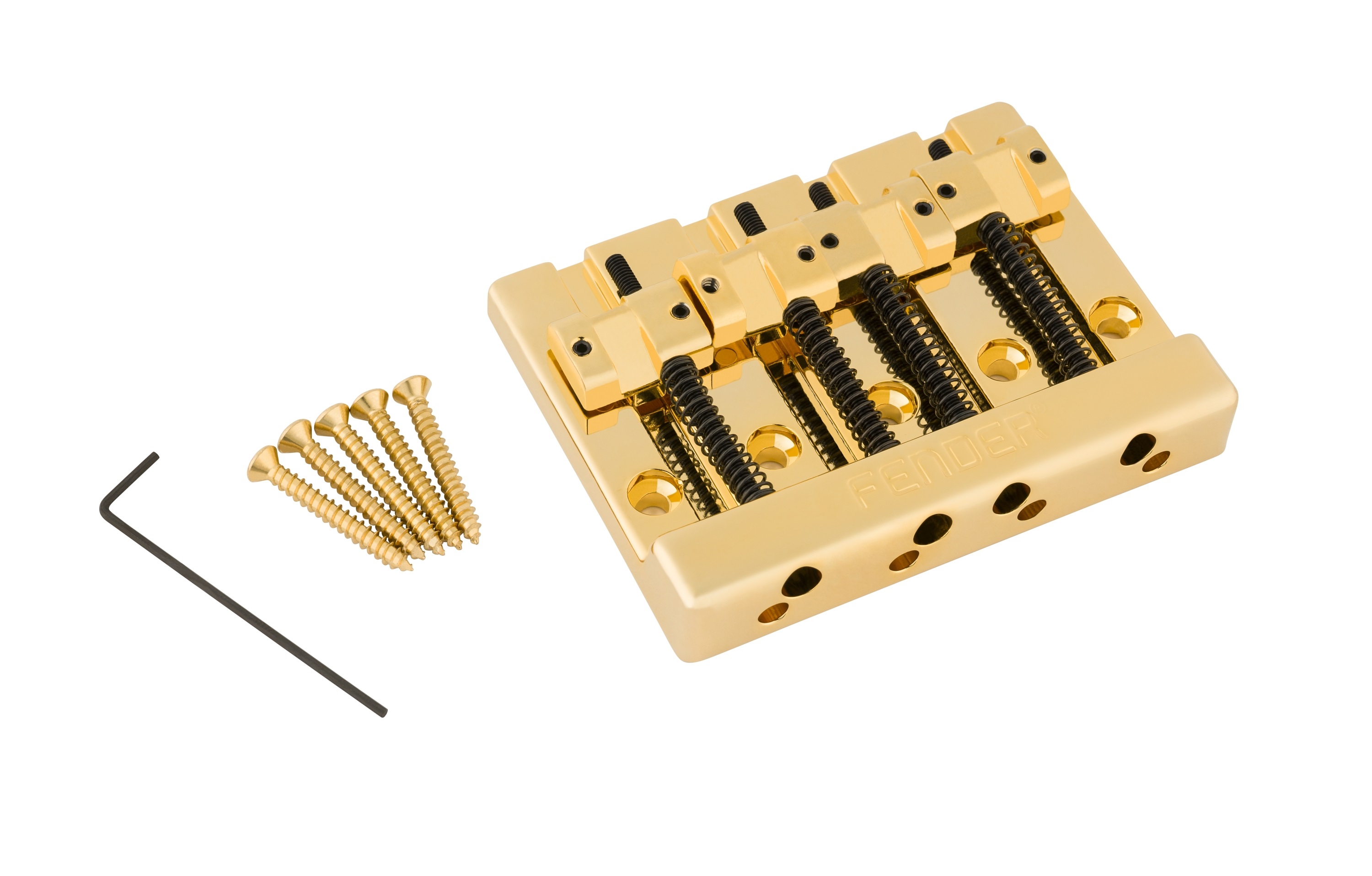 Levně Fender HiMass Bass Bridge Zinc Saddles Gold