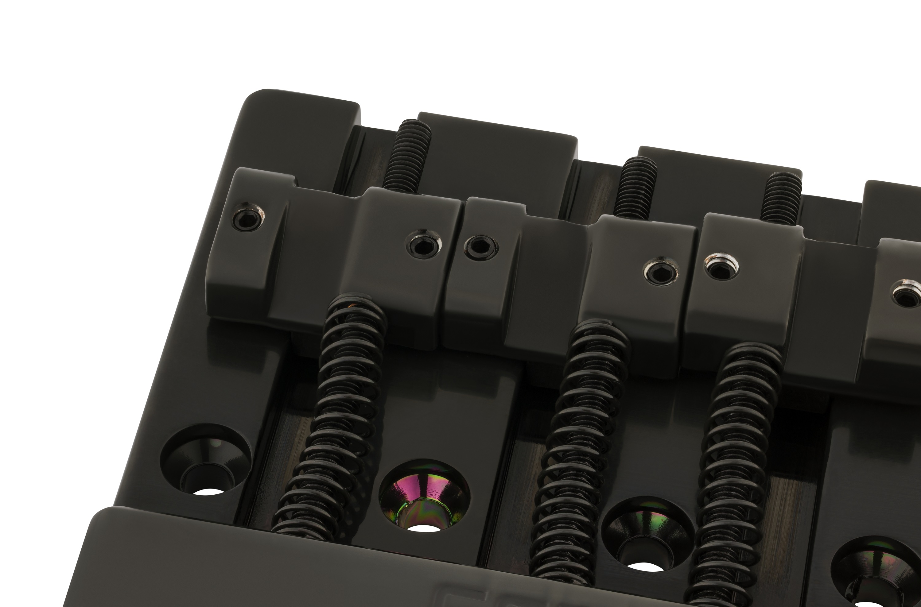 Fender HiMass Bass Bridge Zinc Saddles Black (obrázek 3)