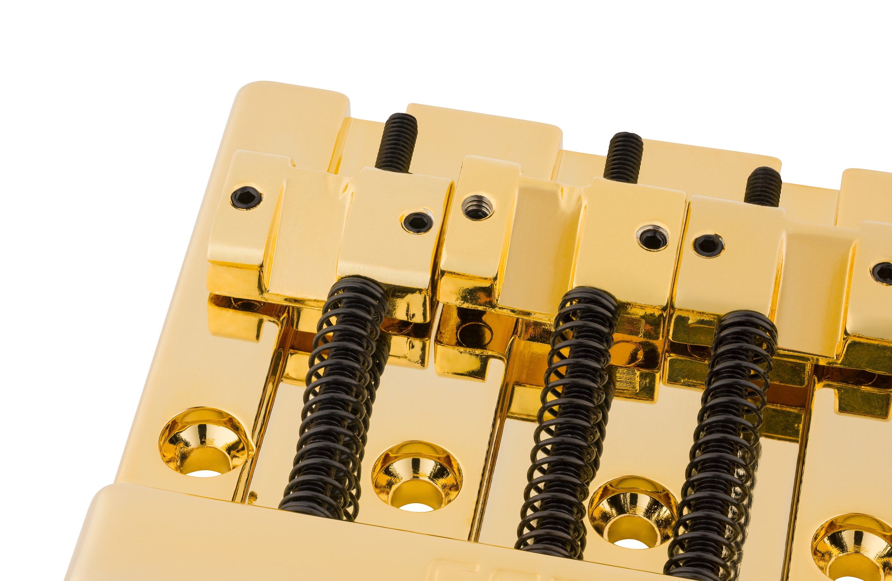 Fender HiMass Bass Bridge Brass Saddles Gold (obrázek 3)