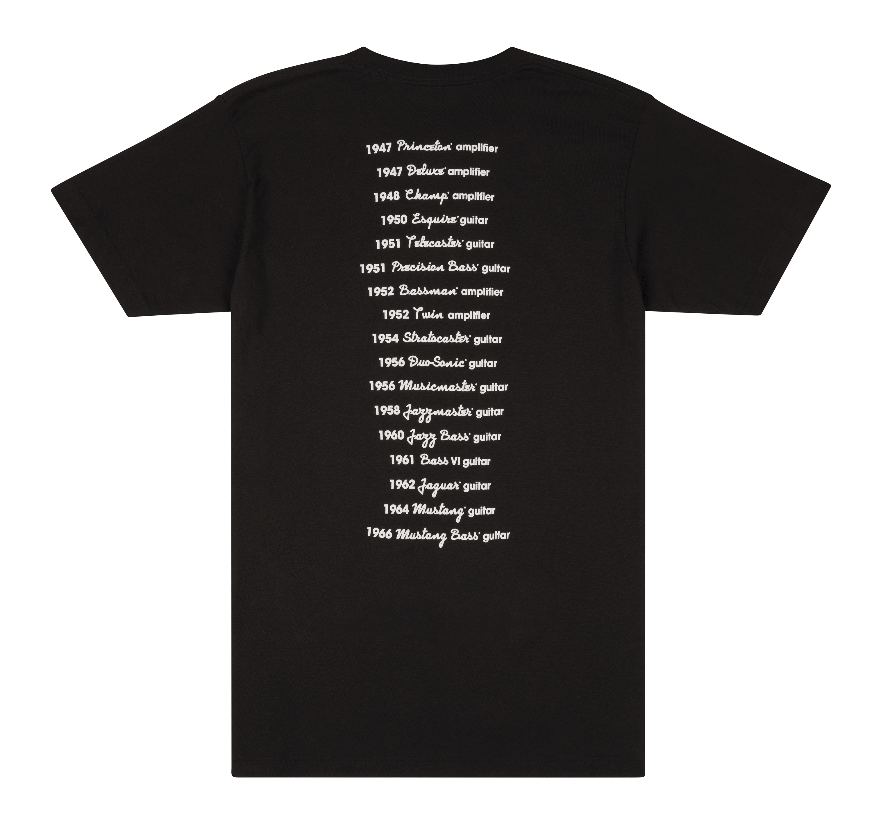Levně Fender Logo Date Back Tee Black L