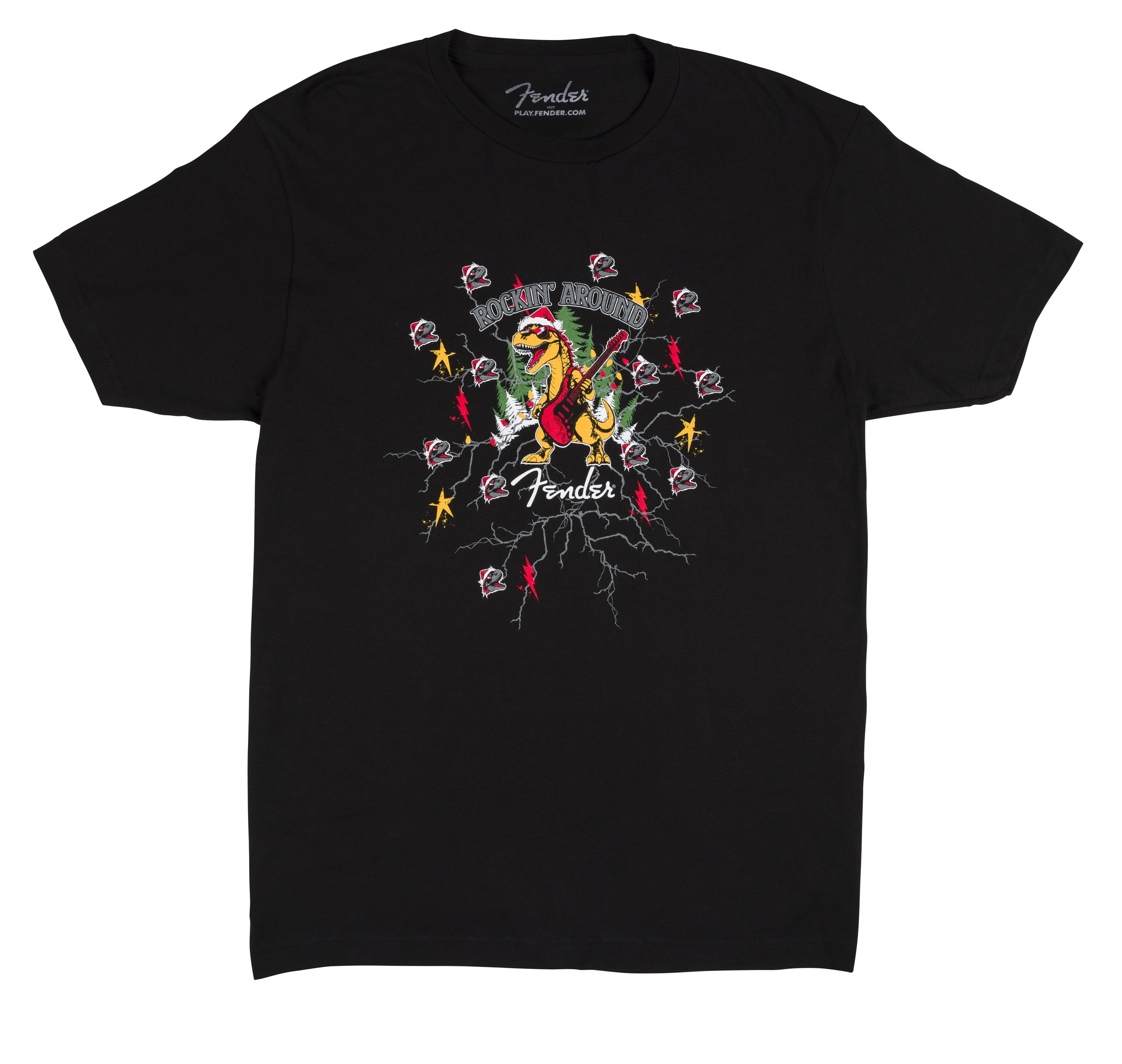 Levně Fender 2025 Ugly Christmas Tee Black S