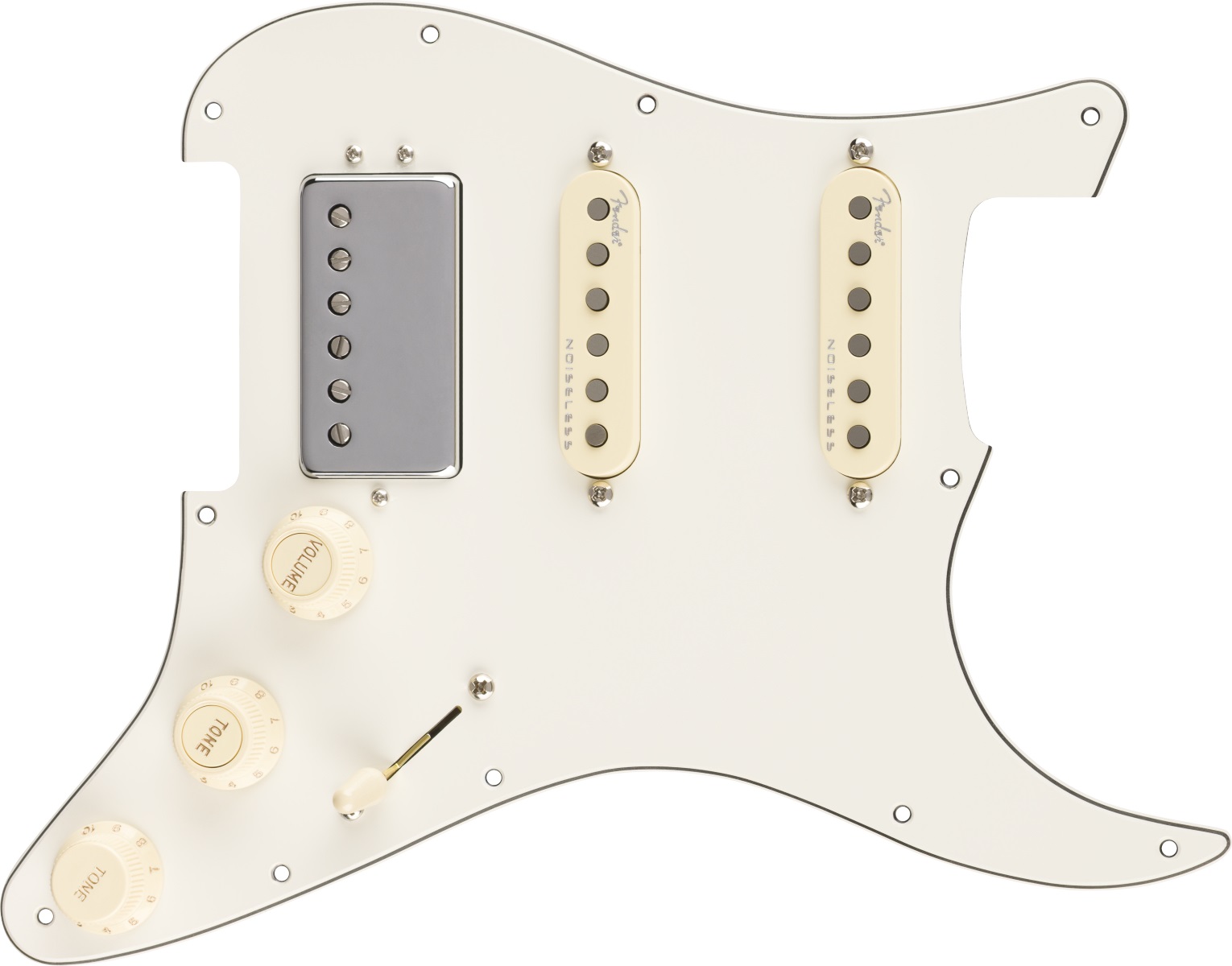 Levně Fender Pre-Wired Strat Pickguard Quadra Tap/Ultra Noiseless Parchment