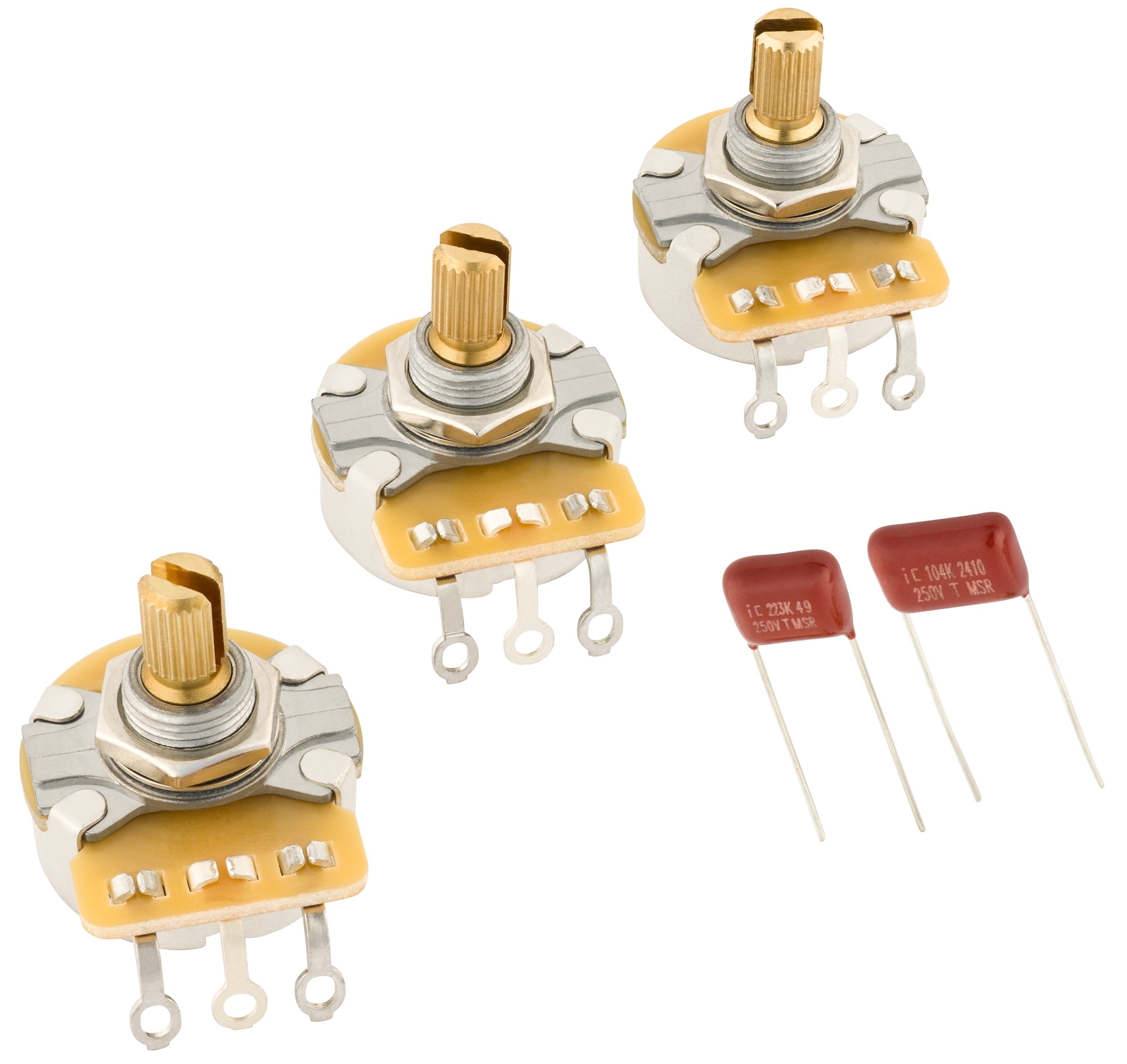 Levně Fender Stratocaster Split Shaft Potentiometer And Capacitor Kit 3-Pack