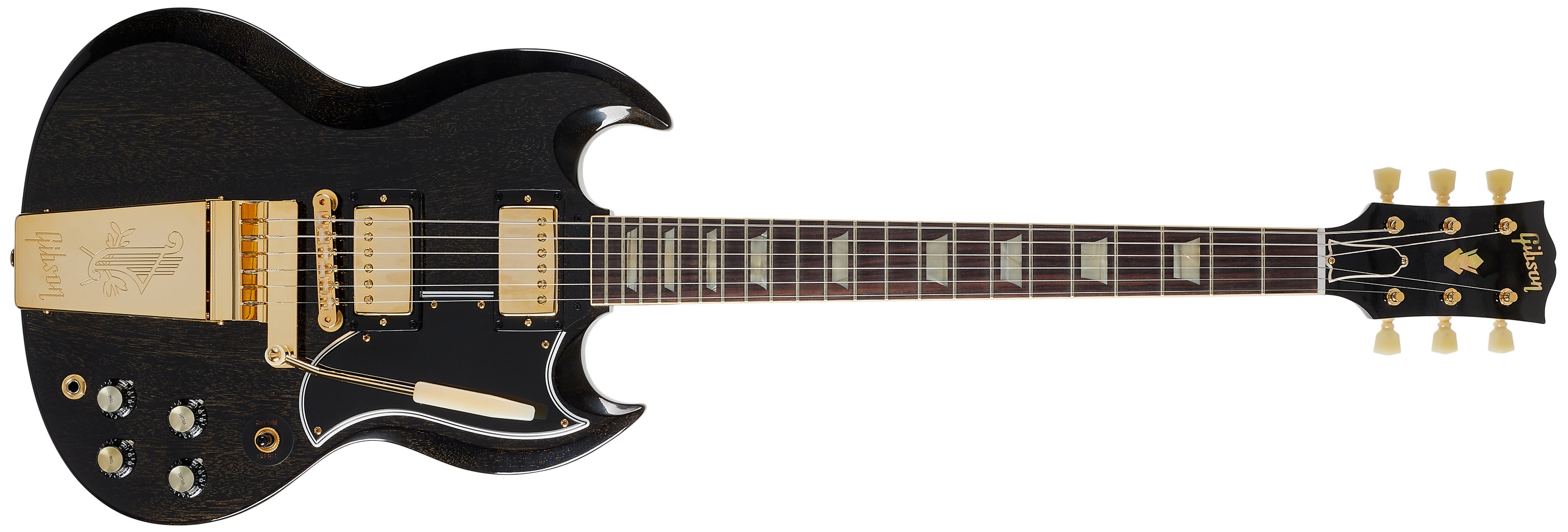Gibson Custom Shop 1964 SG Standard Maestro TV Black Gold Gloss