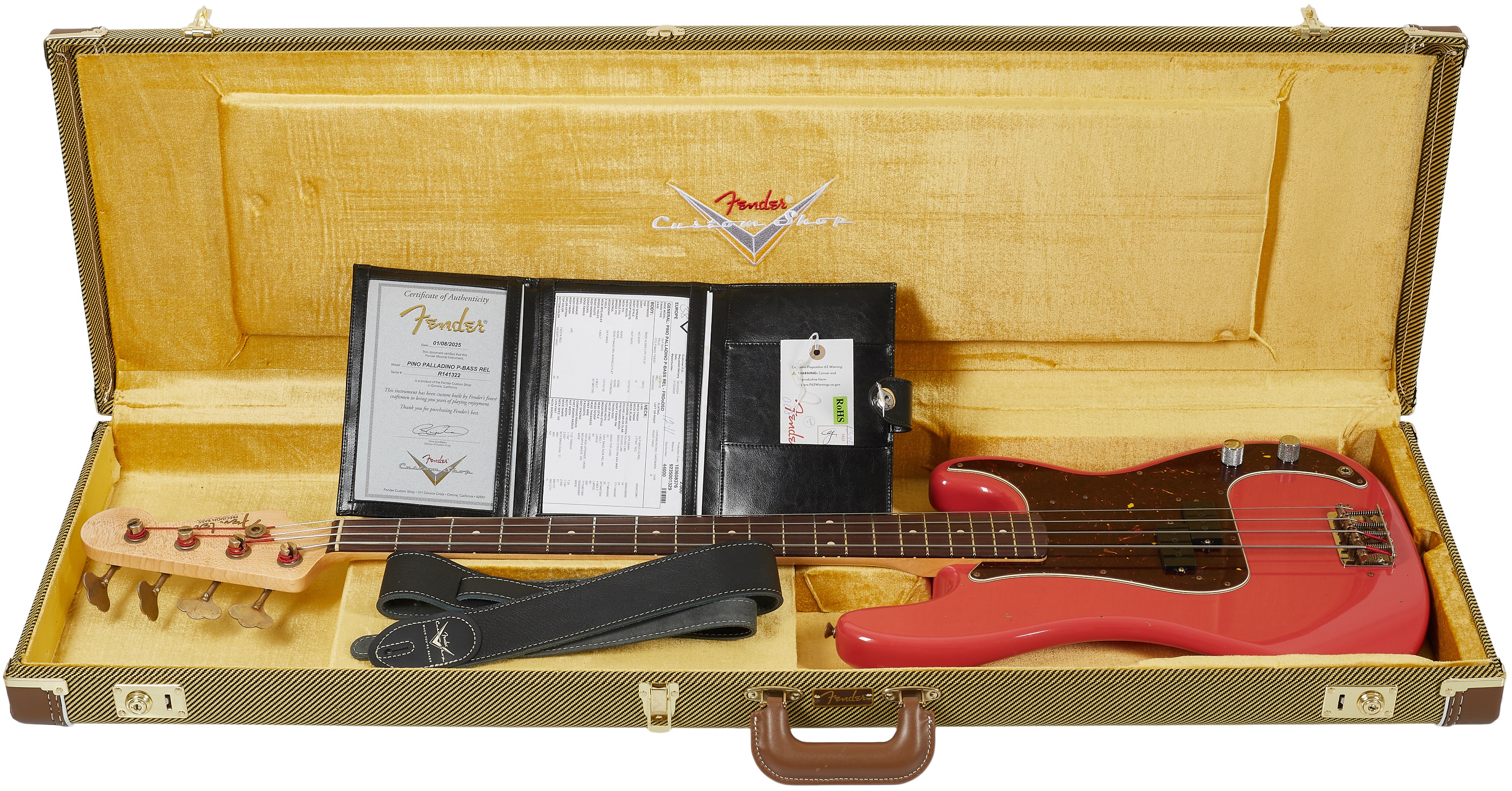 Fender Custom Shop Pino Palladino Signature Precision Bass Fiesta Red (obrázek 6)
