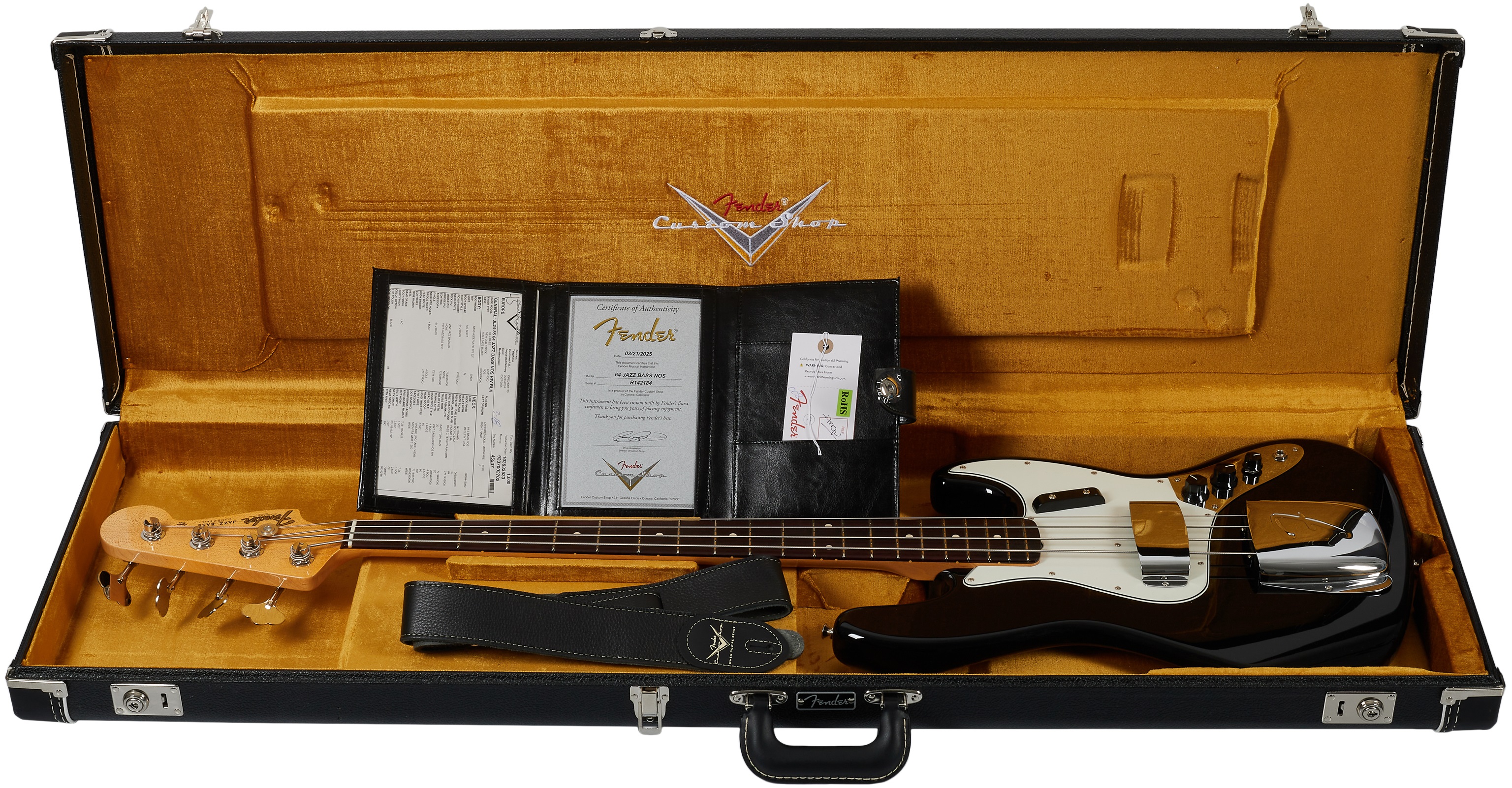 Fender Custom Shop 64 Jazz Bass NOS BLK (obrázek 6)