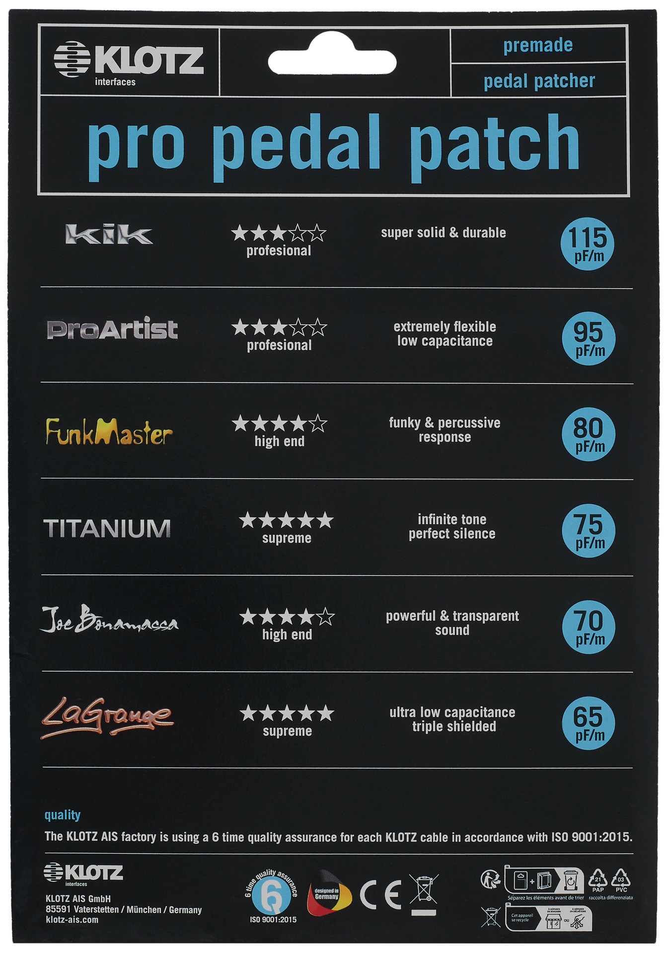 Klotz Titanium Pedal Patcher 0,20 m (obrázek 4)