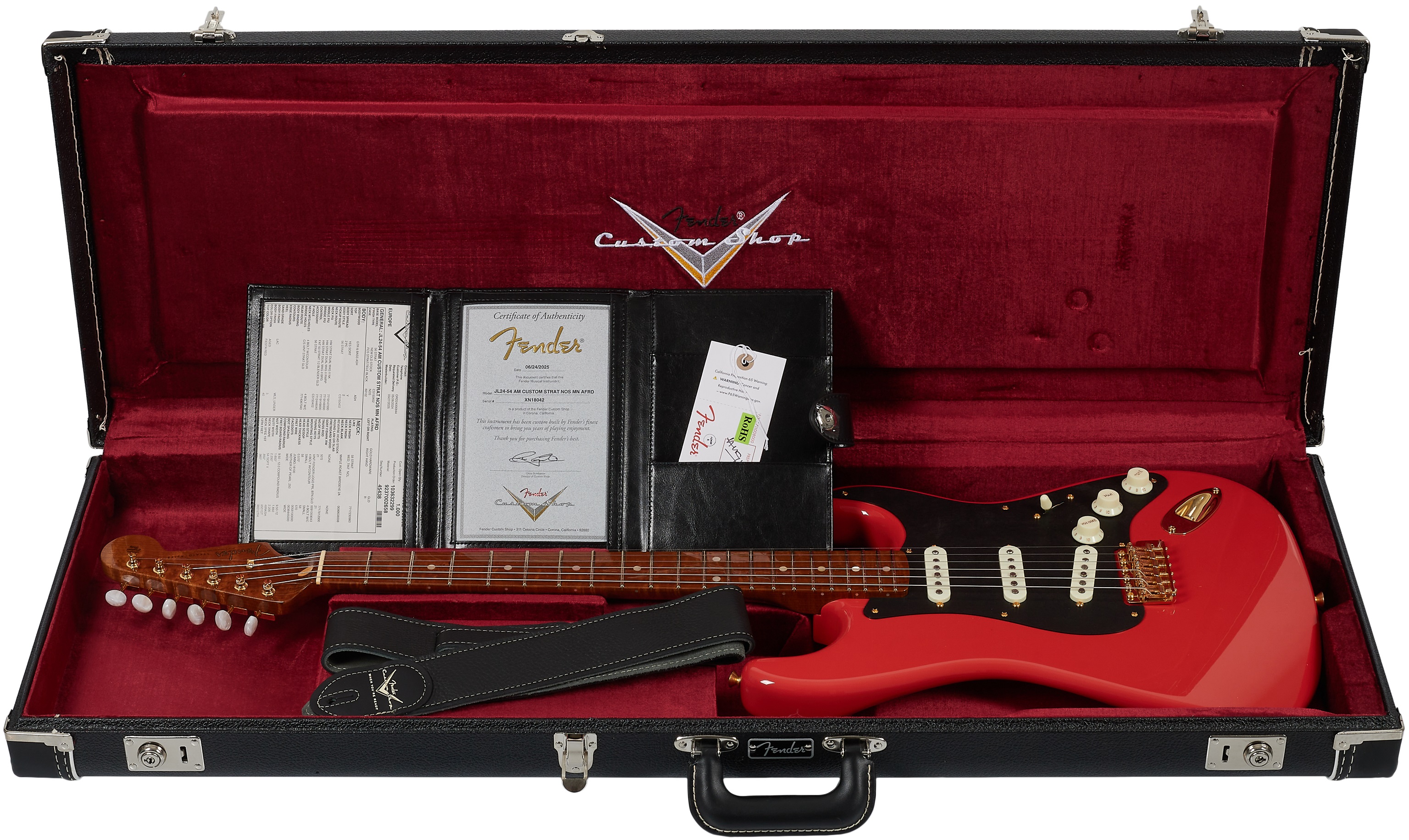 Fender Custom Shop American Custom Stratocaster NOS MN Aged Fiesta Red (obrázek 6)