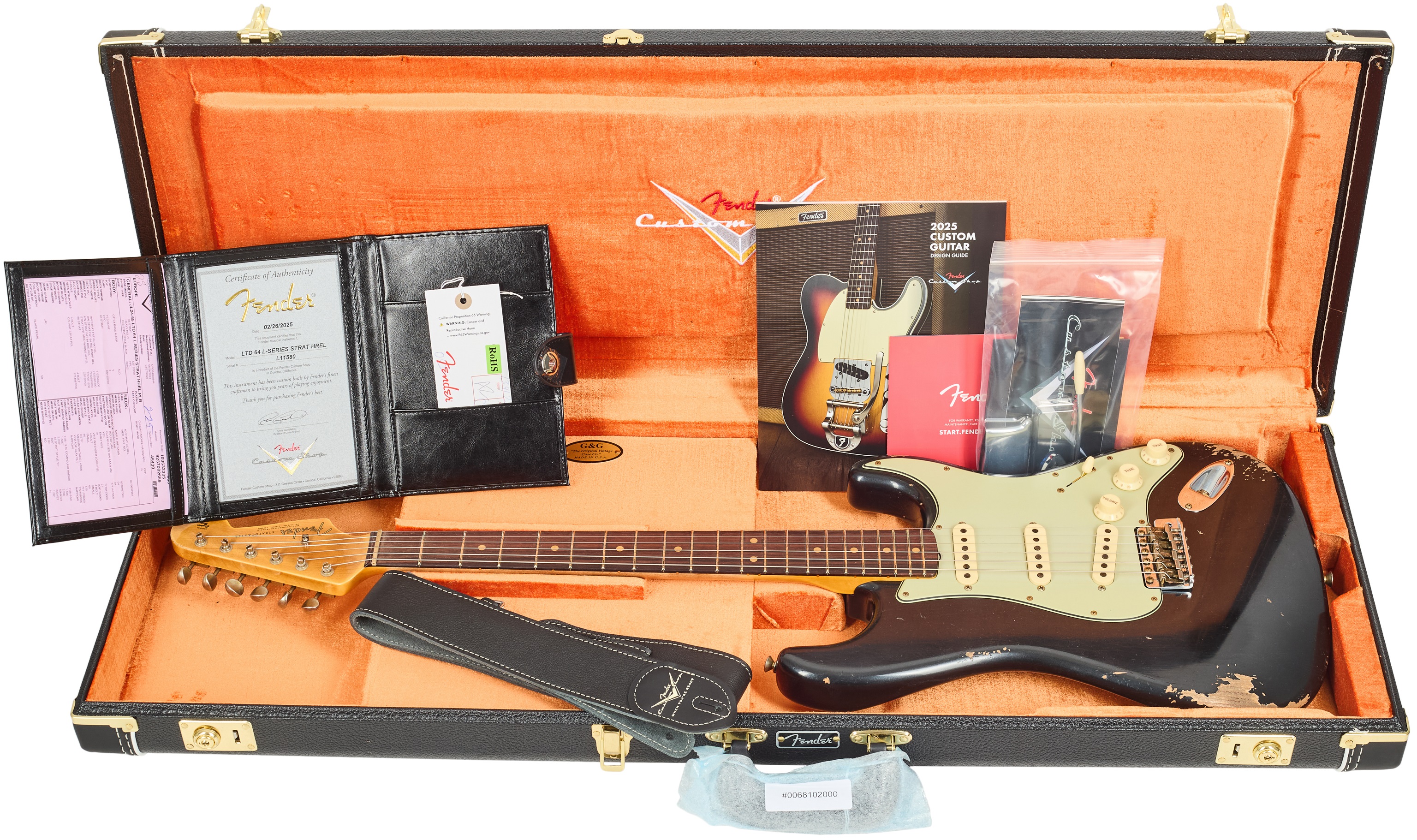 Fender Custom Shop L-Series 64 Stratocaster Black Pearl (obrázek 7)