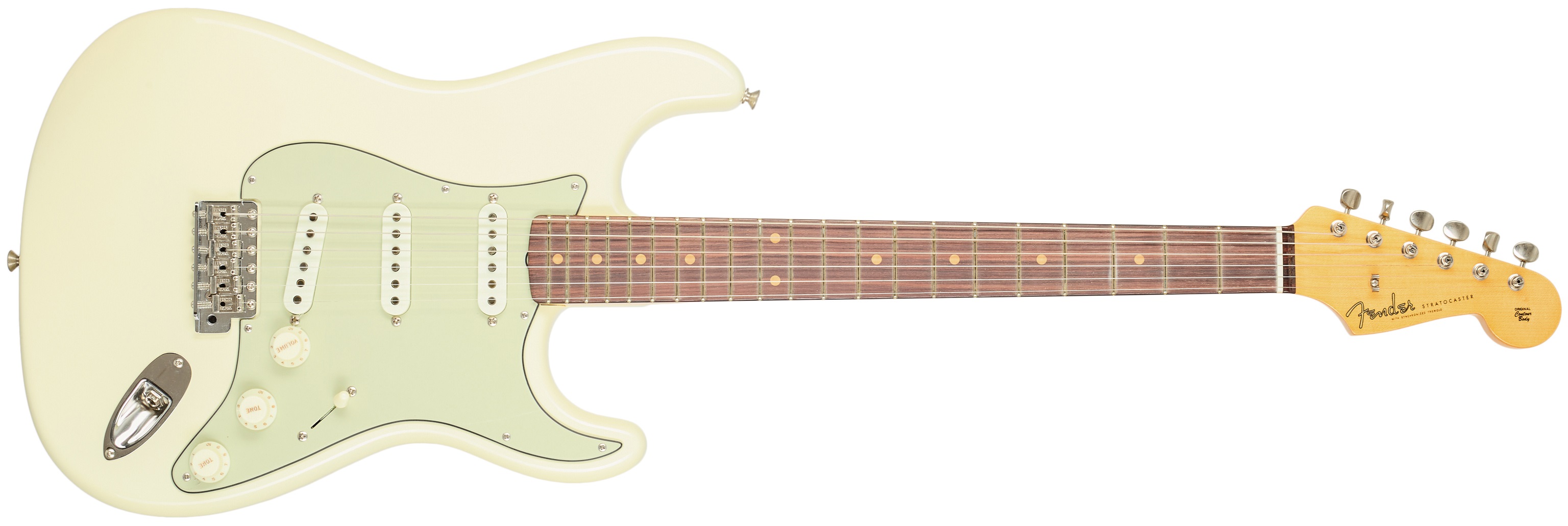 Levně Fender Custom Shop Vintage Custom 59 Stratocaster TCP Faded Vintage Wh