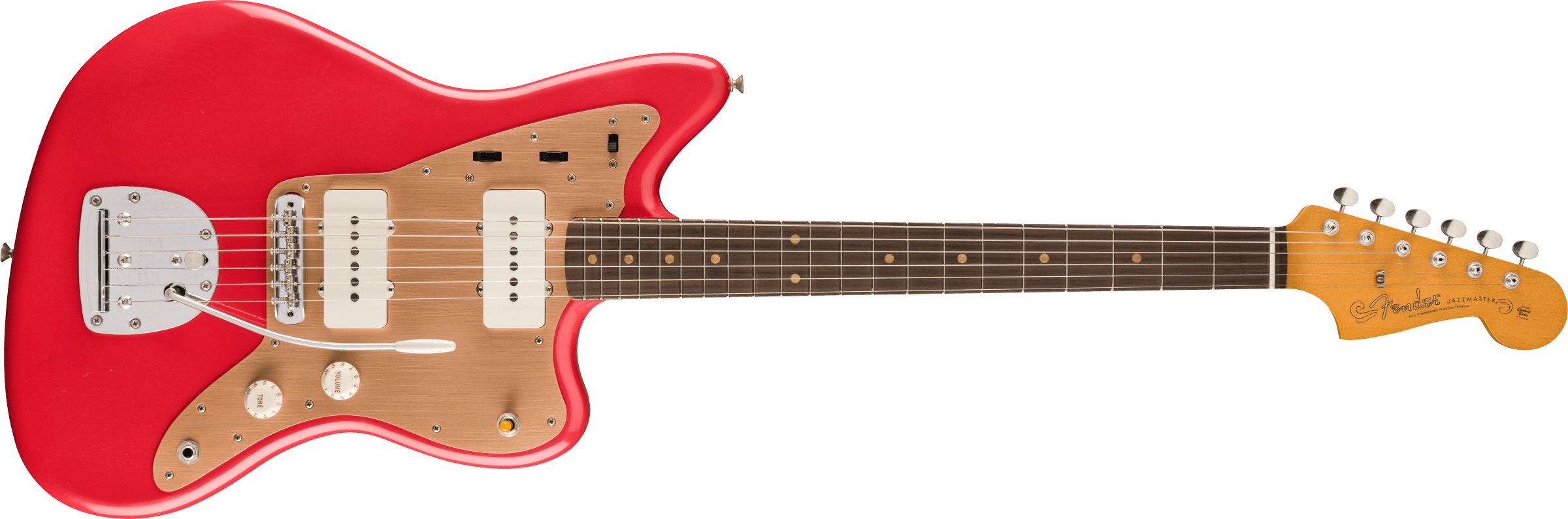 Levně Fender Vintera II Road Worn 50s Jazzmaster RW Fiesta Red