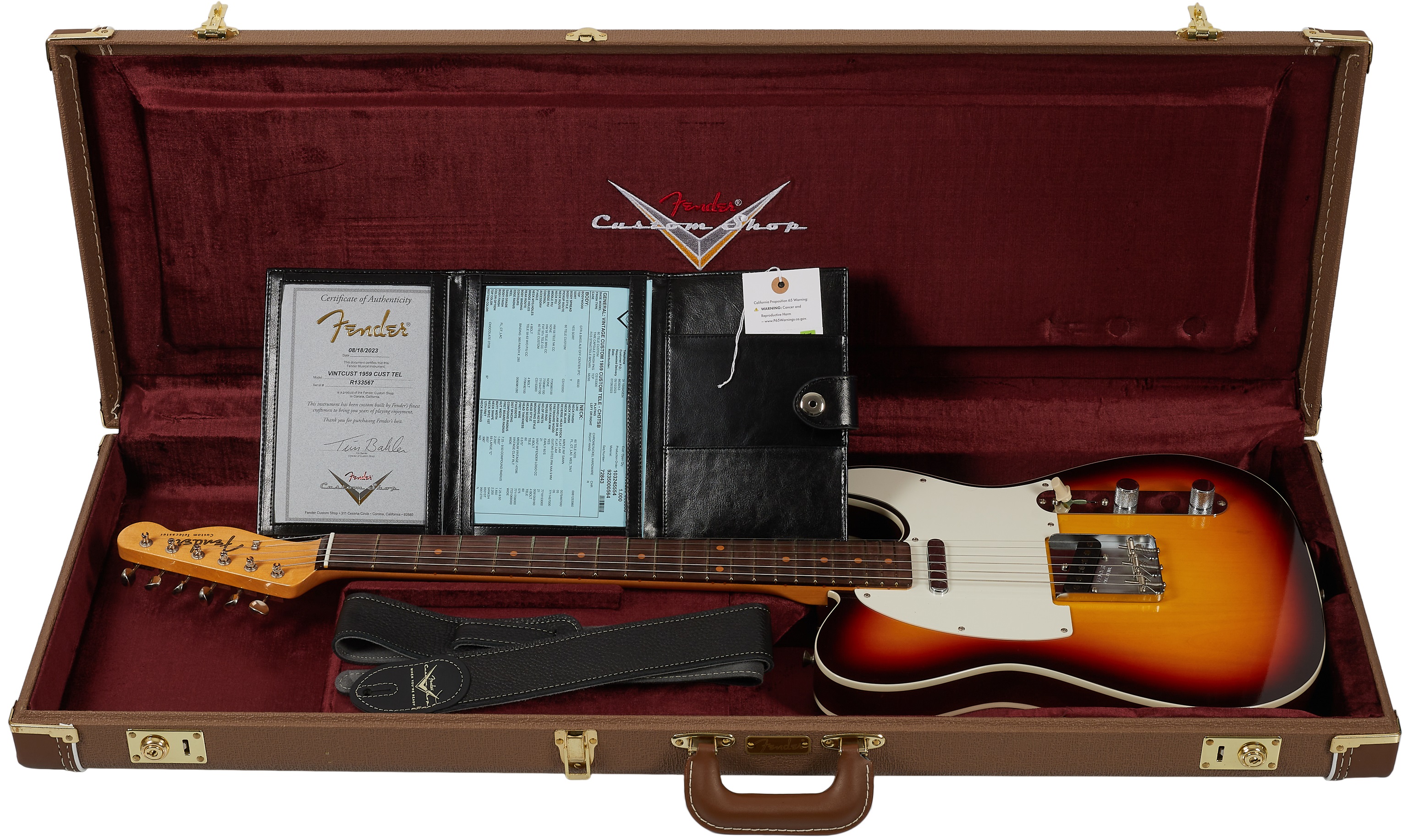 Fender Custom Shop Vintage Custom 59 Telecaster Custom NOS Rosewood (obrázek 6)