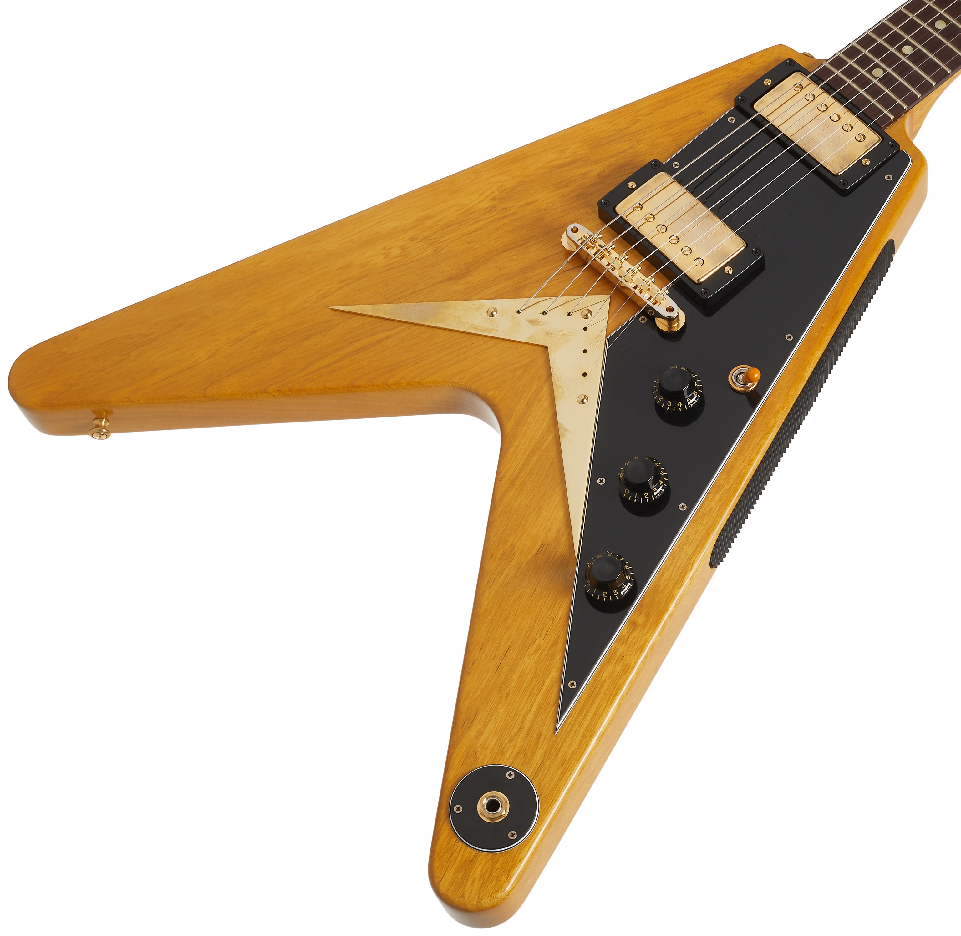 Gibson Custom 1958 Korina Flying V Black Pickguard Natural (obrázek 3)