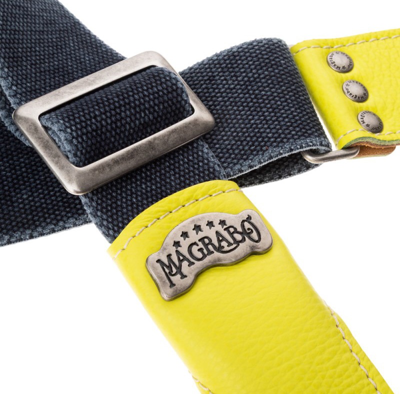 Magrabò Stripe SS Cotton Washed Blue / Lime 5 cm (obrázek 3)