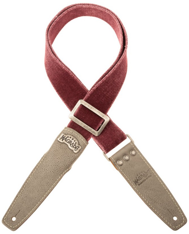 Levně Magrabò Stripe SS Cotton Washed Bordeaux 5 cm, Aged Granite