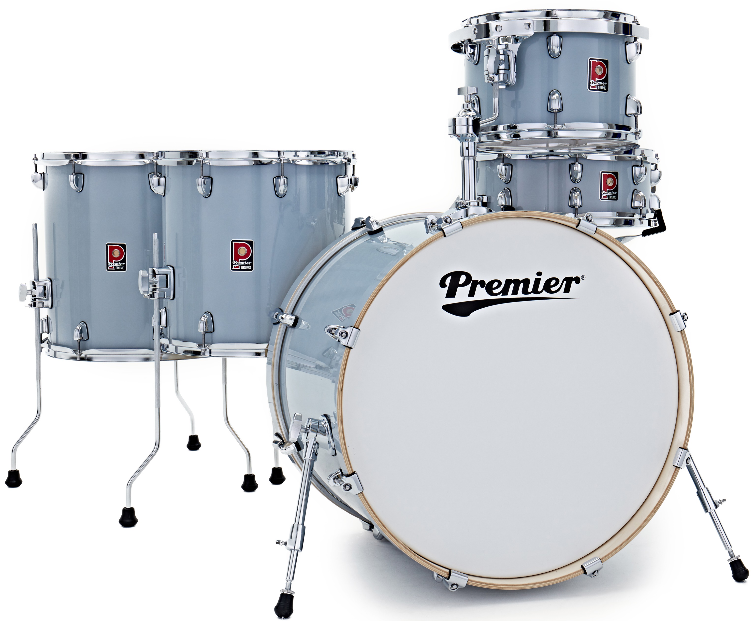 Premier Artist 22" 5pc Heavy Rock Shell Pack Steel Grey (obrázek 9)