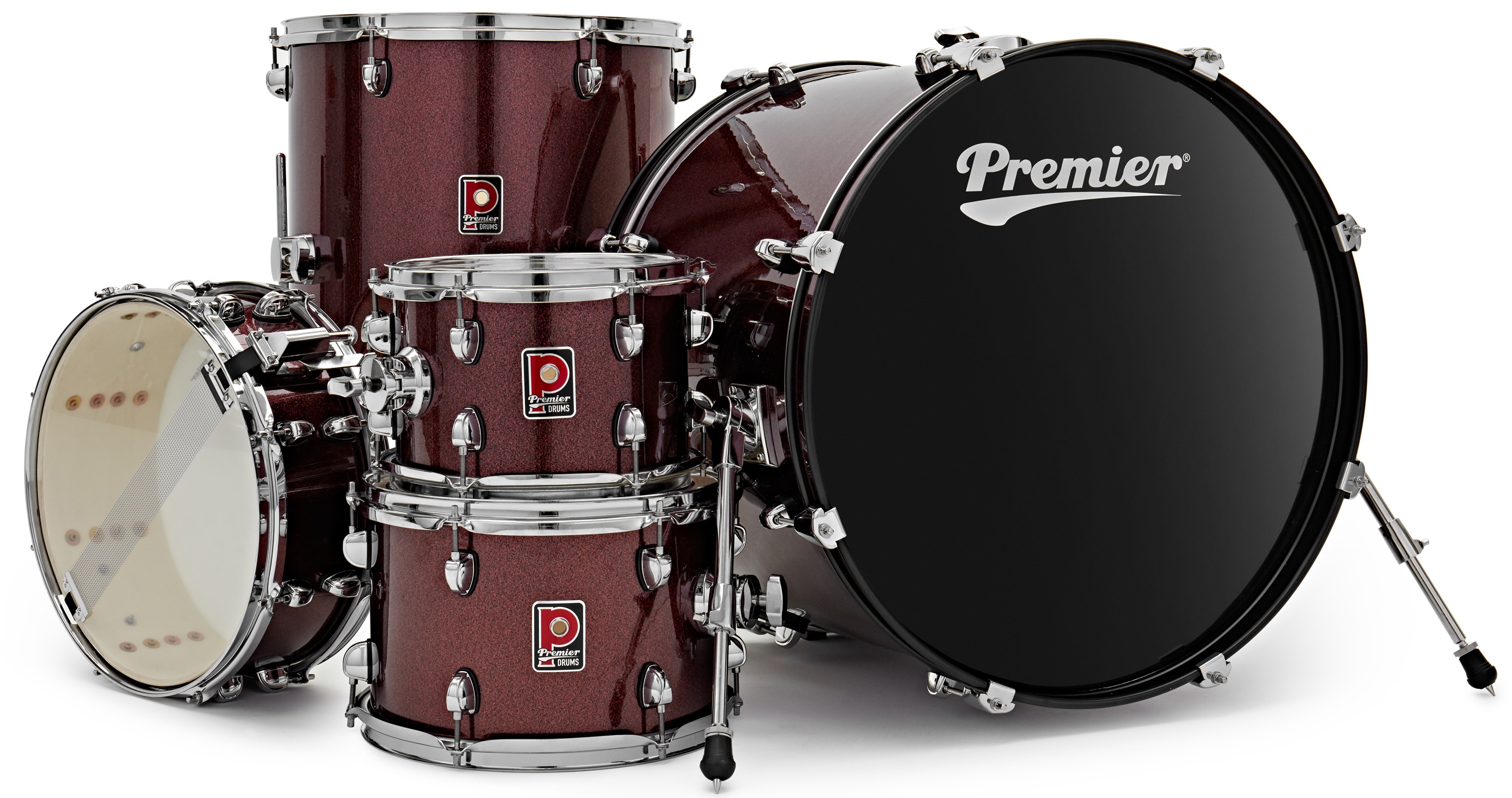 Premier Revolution 22" 5pc Drum Kit Red Sparkle (obrázek 3)
