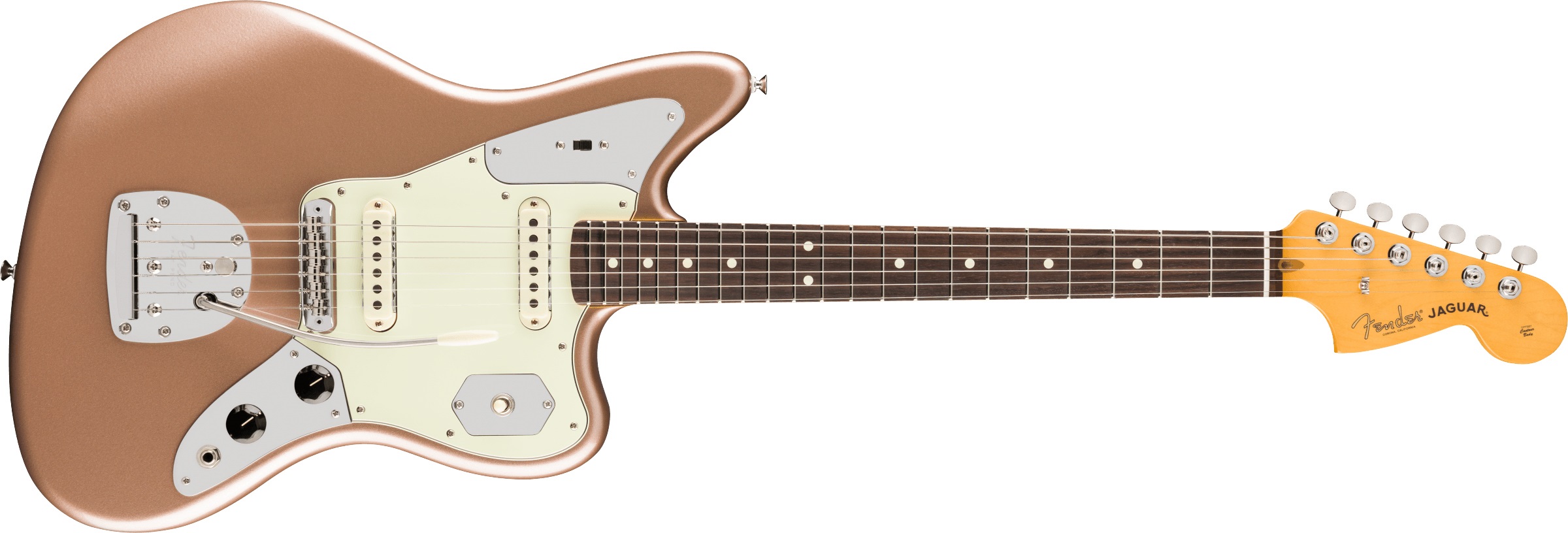 Levně Fender American Professional Classic Jaguar RW Faded Firemist Gold
